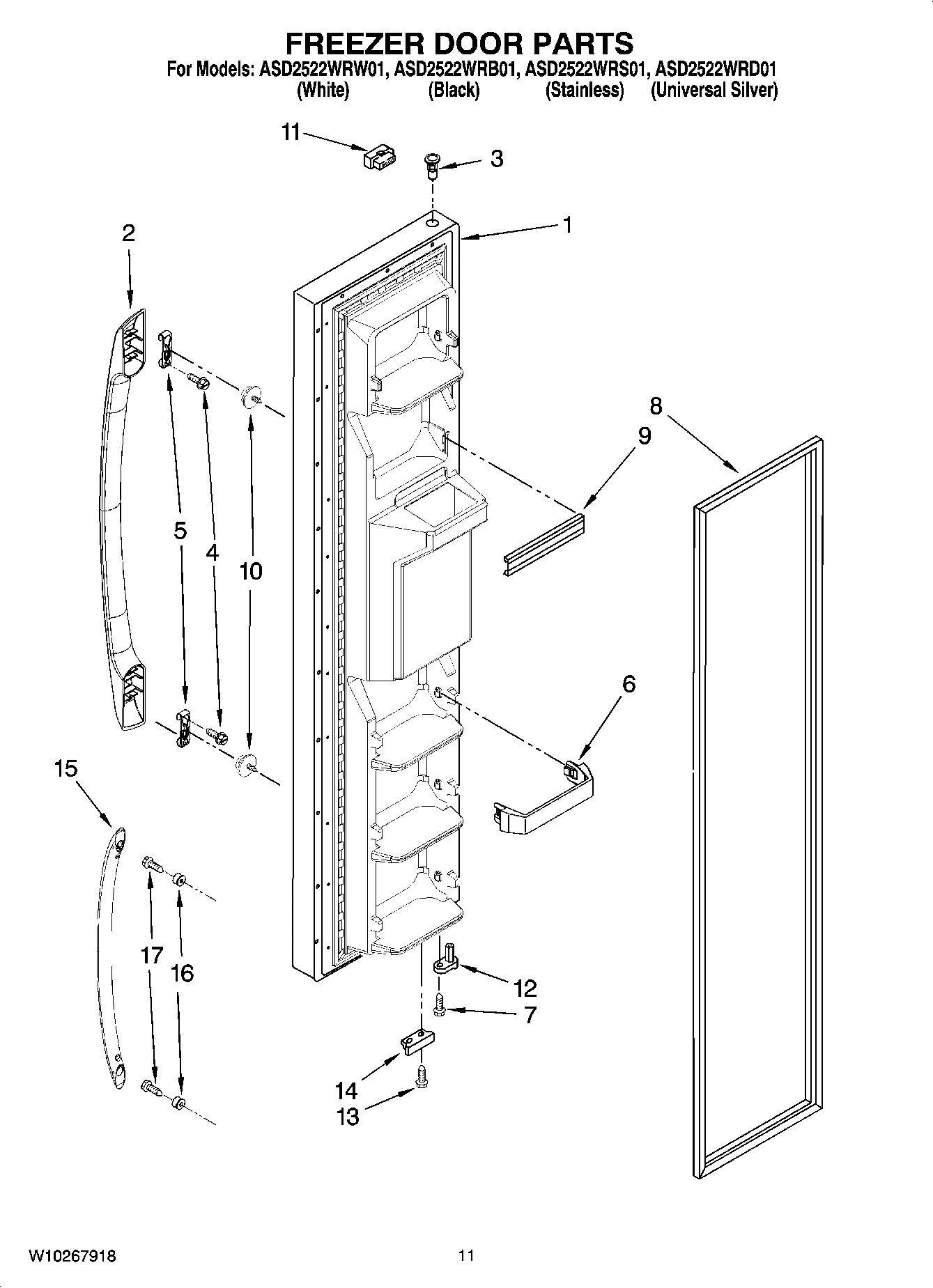 07 - FREEZER DOOR PARTS