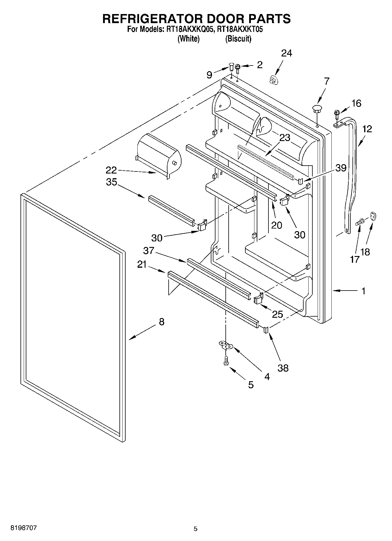 04 - REFRIGERATOR DOOR PARTS