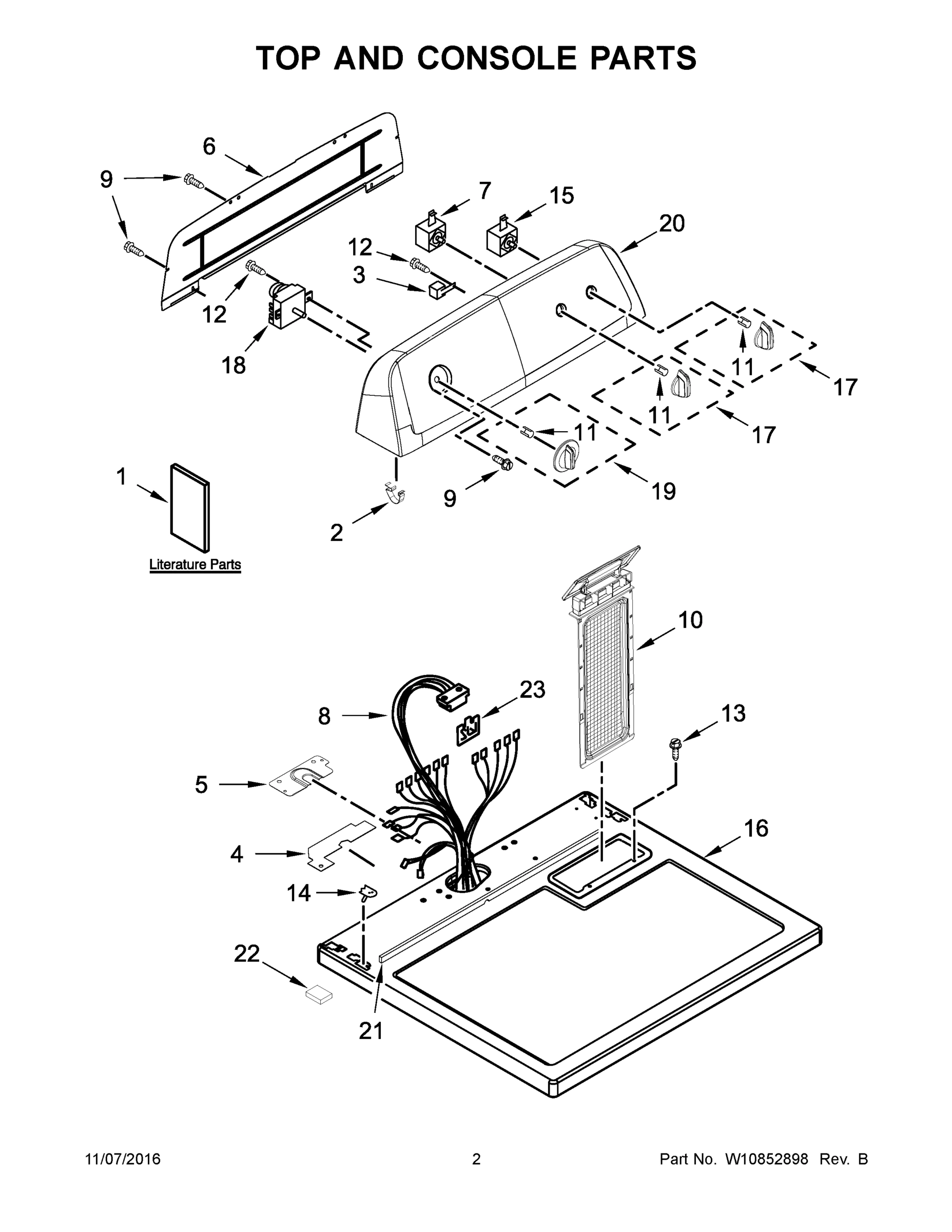 02 - TOP AND CONSOLE PARTS