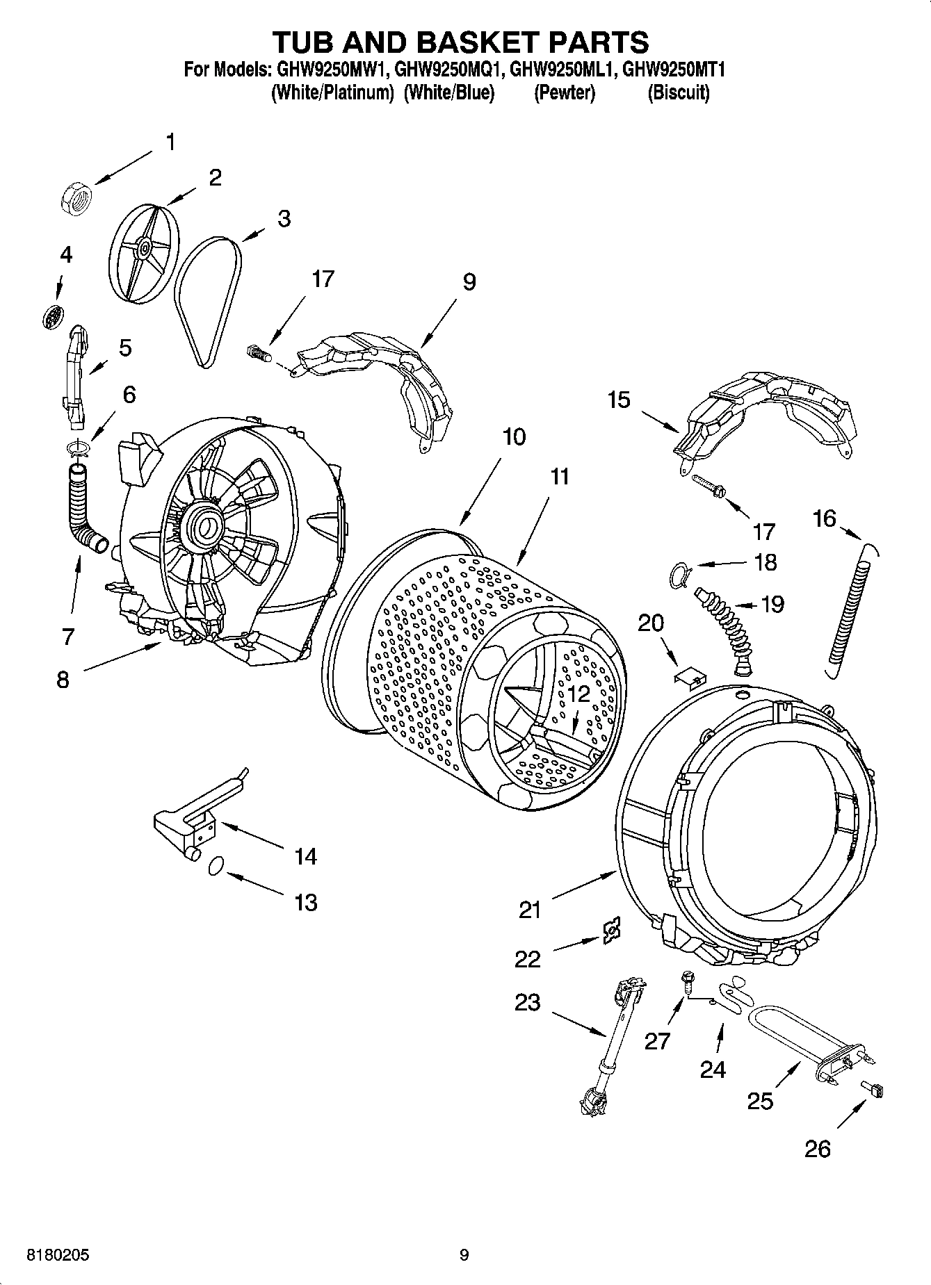 05 - TUB AND BASKET PARTS