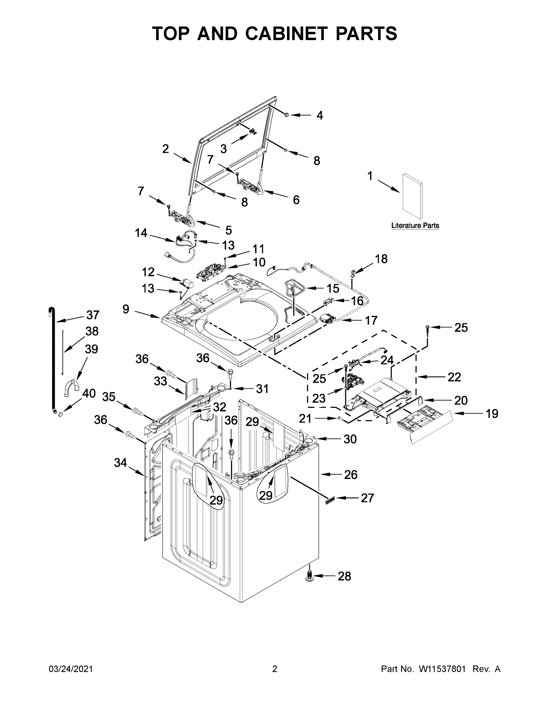 02 - TOP AND CABINET PARTS