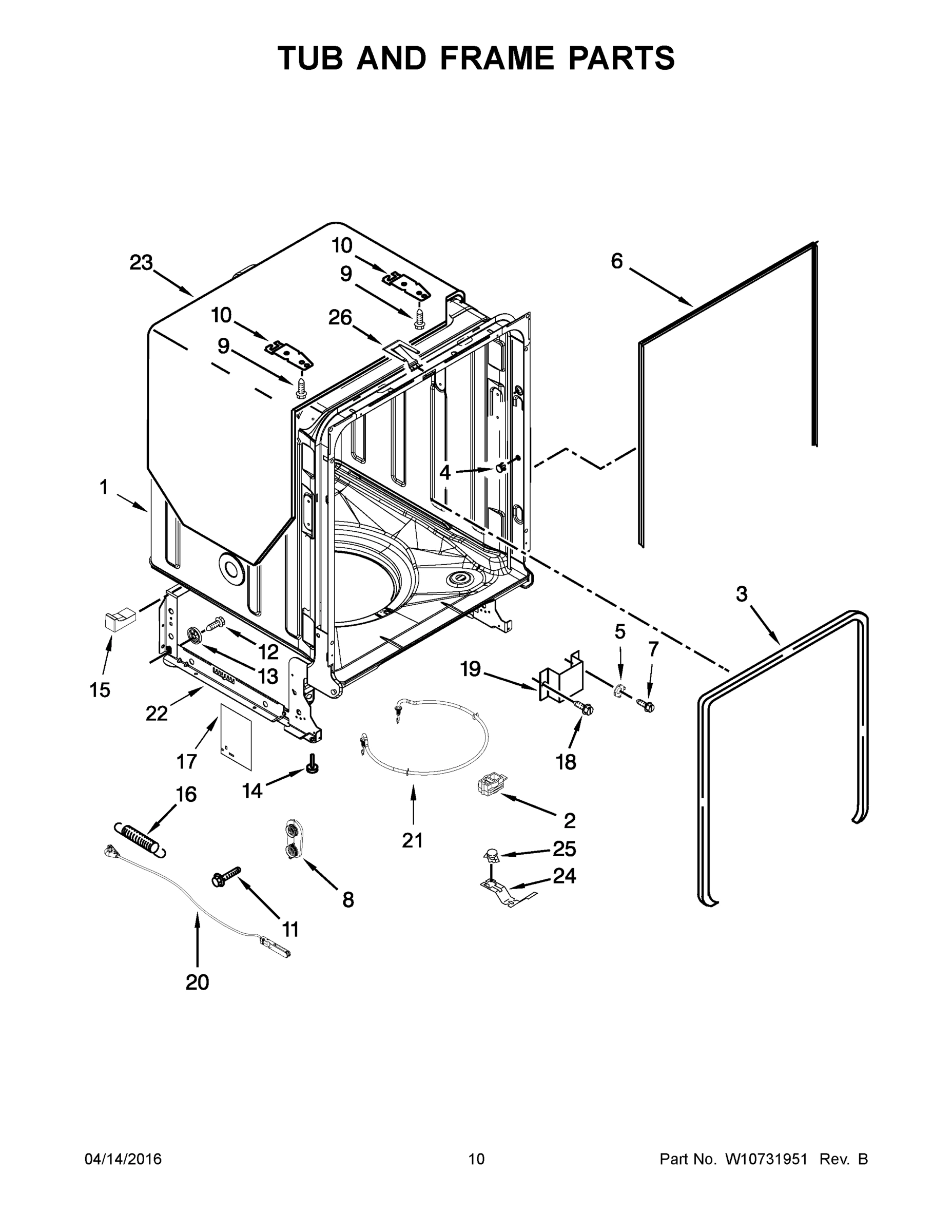 06 - TUB AND FRAME PARTS