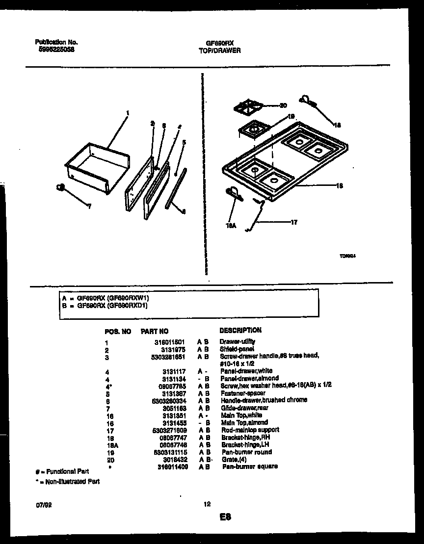 07 - COOKTOP AND DRAWER PARTS