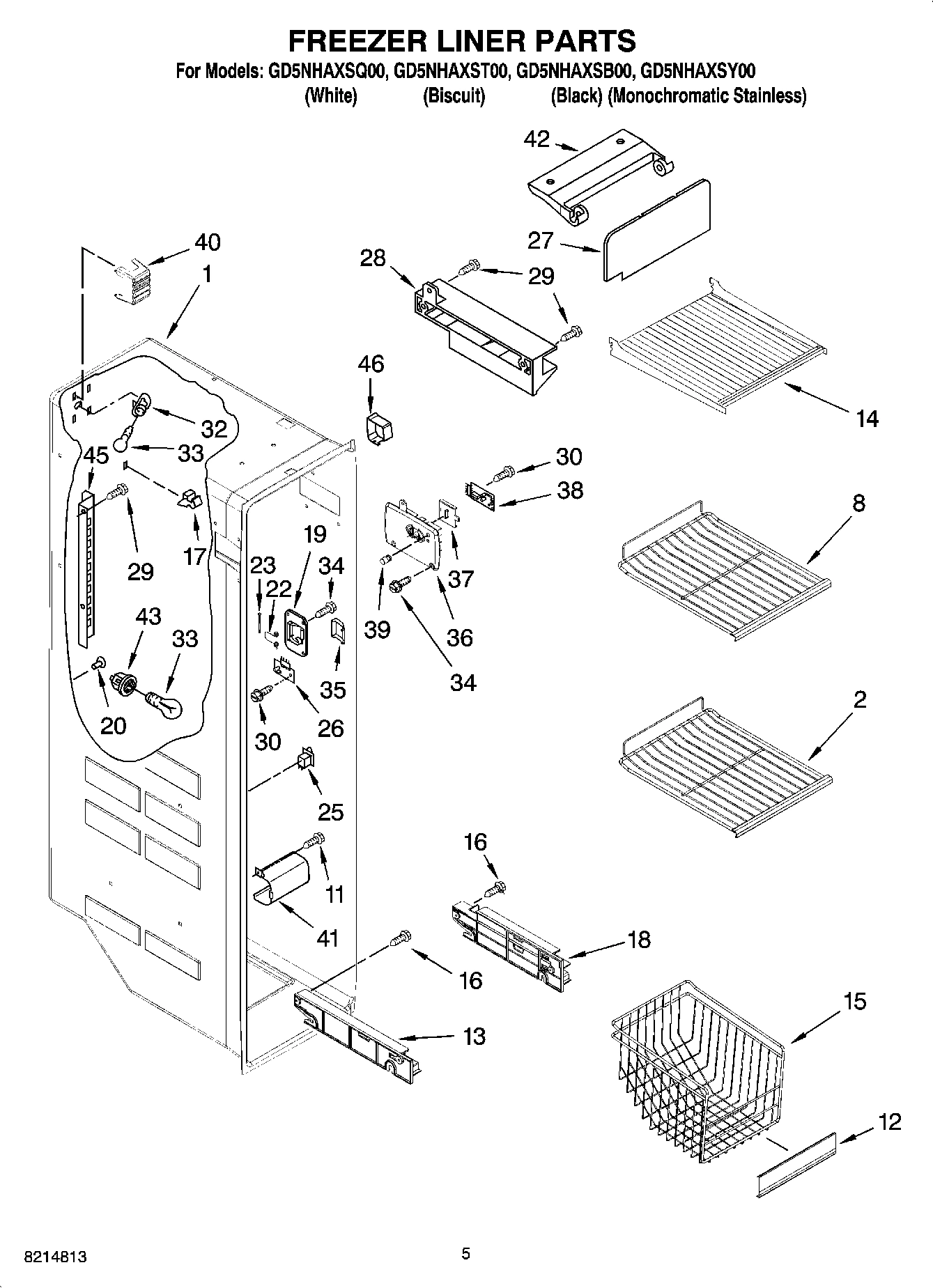 04 - FREEZER LINER PARTS