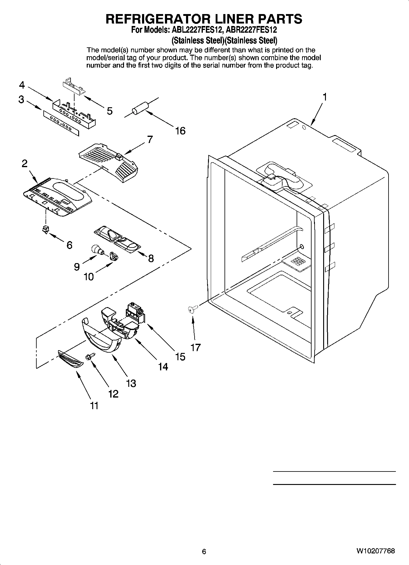 04 - REFRIGERATOR LINER PARTS