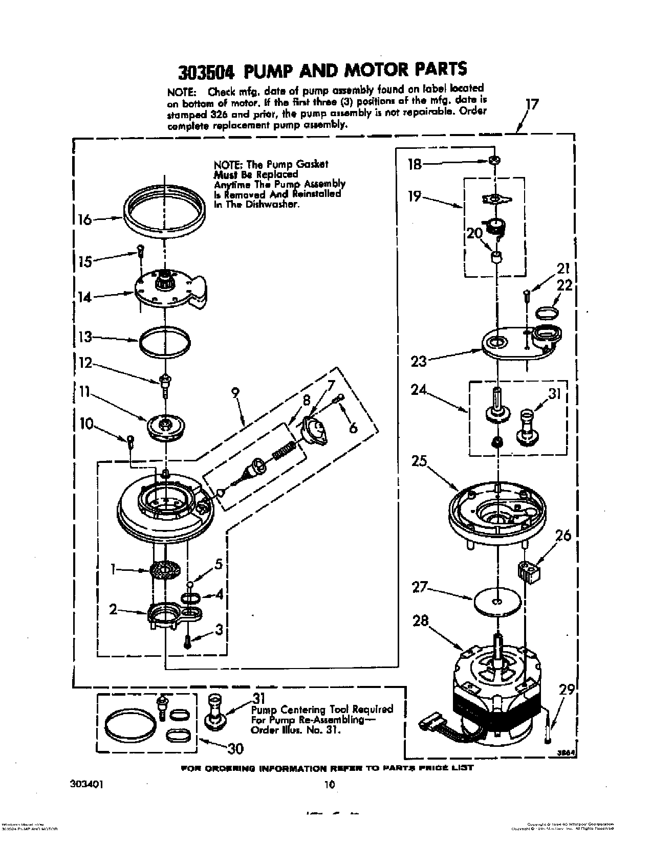 07 - 303504 PUMP AND MOTOR