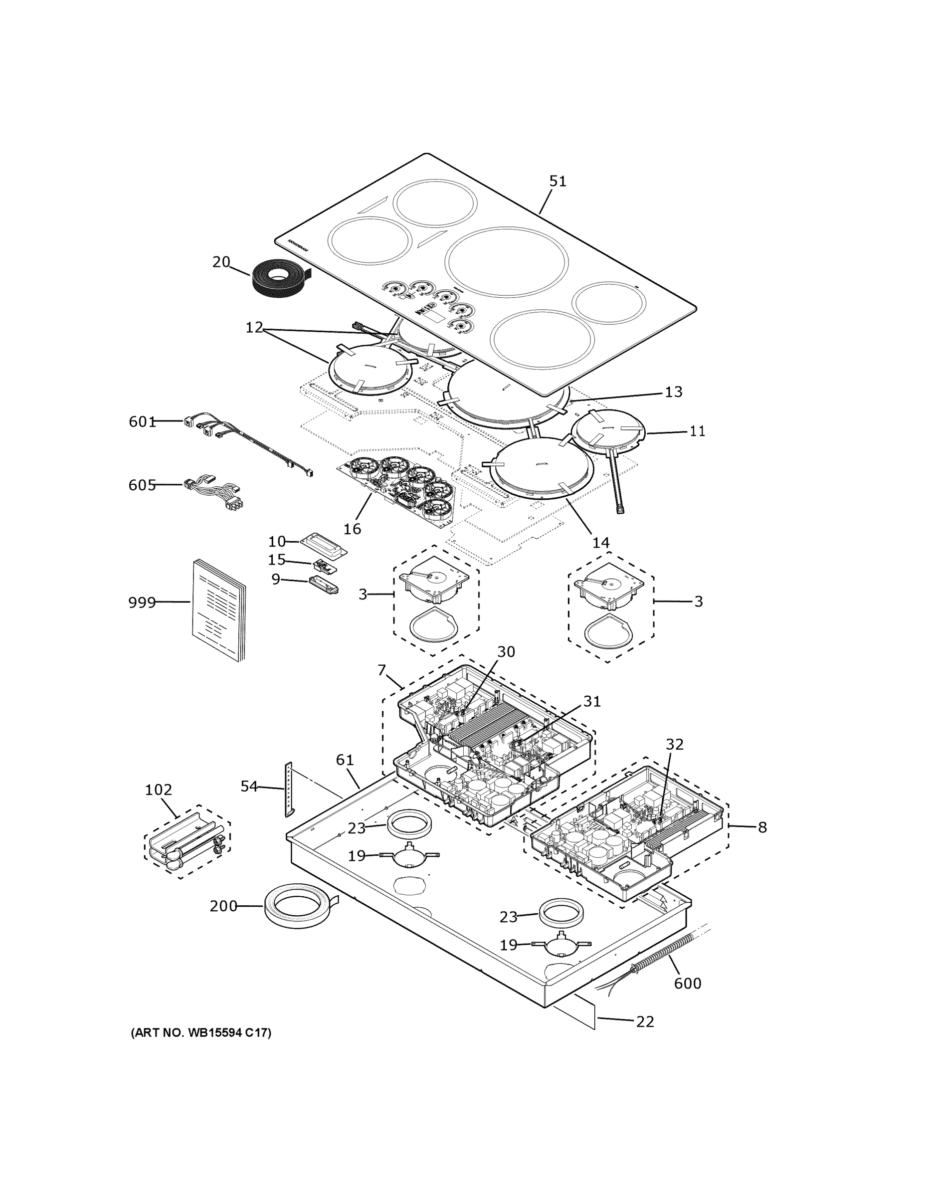 CONTROL PANEL & COOKTOP
