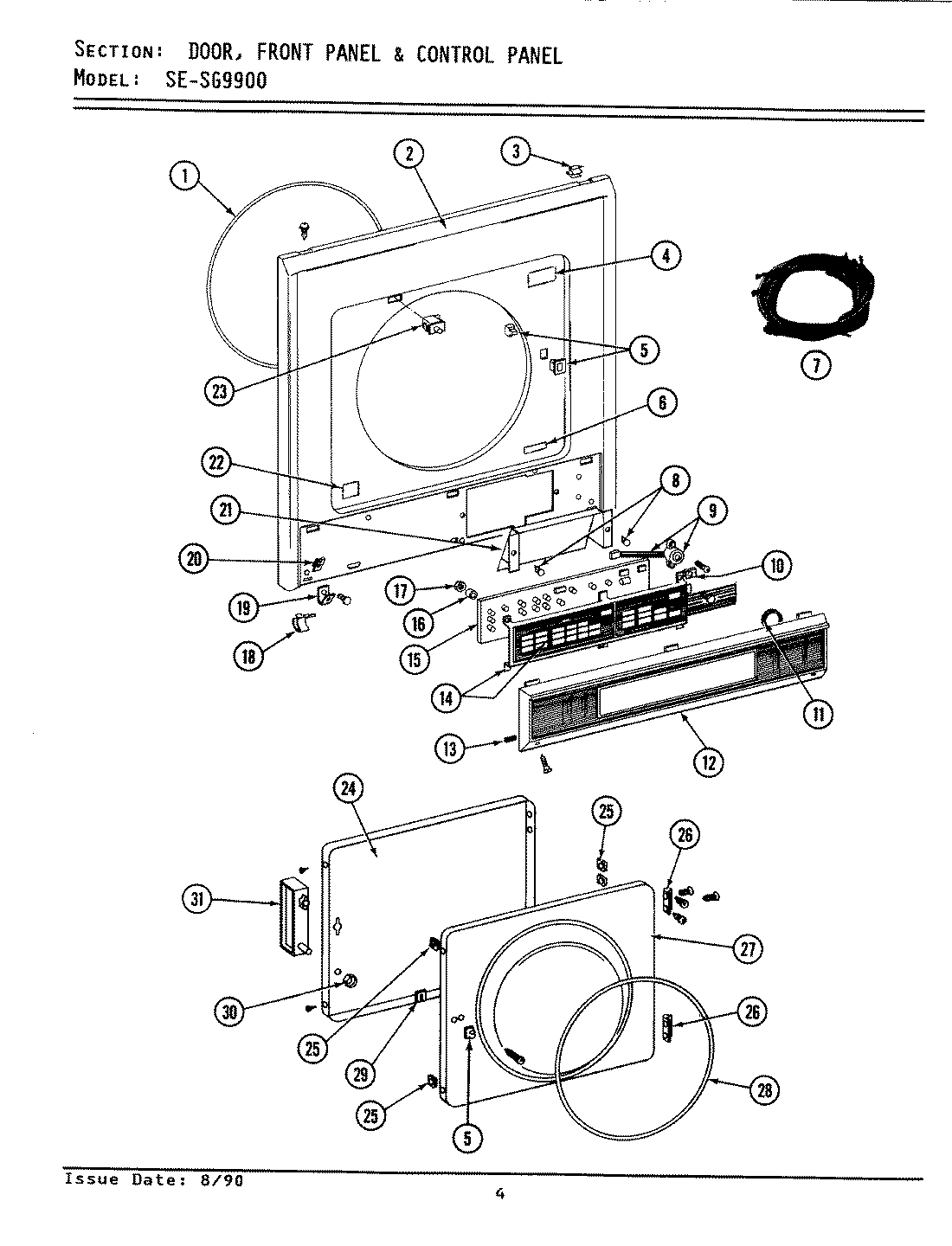 07 - DOOR, FRONT PANEL & CONTROL PANEL