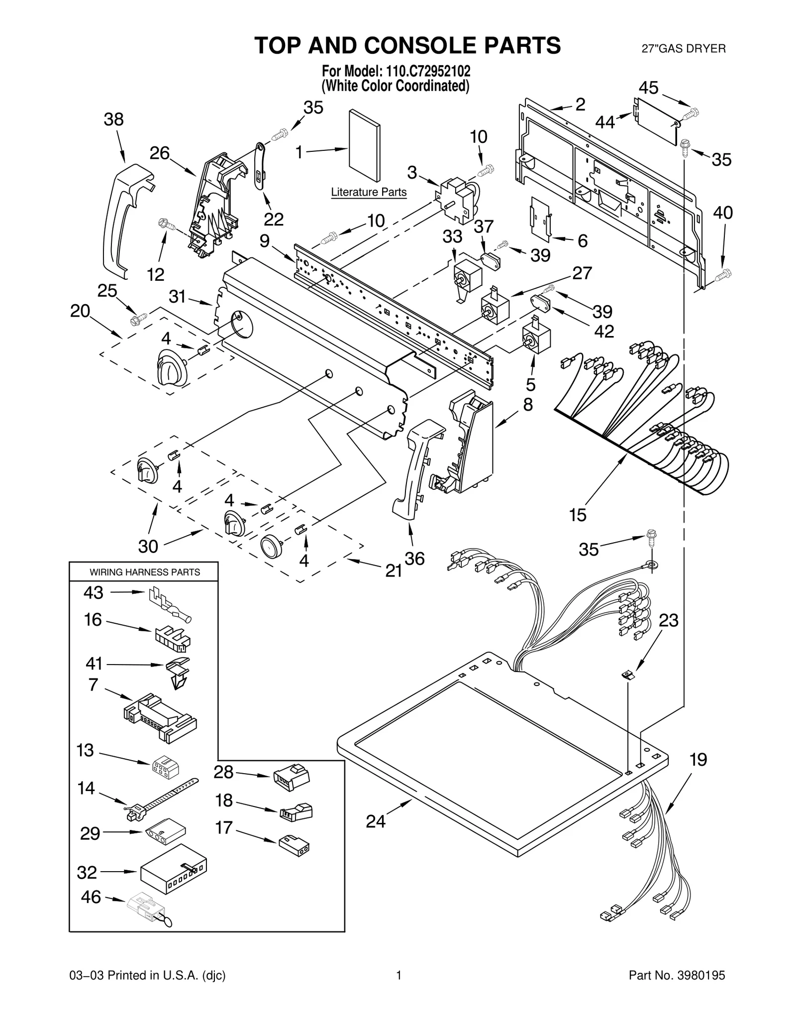 TOP AND CONSOLE PARTS