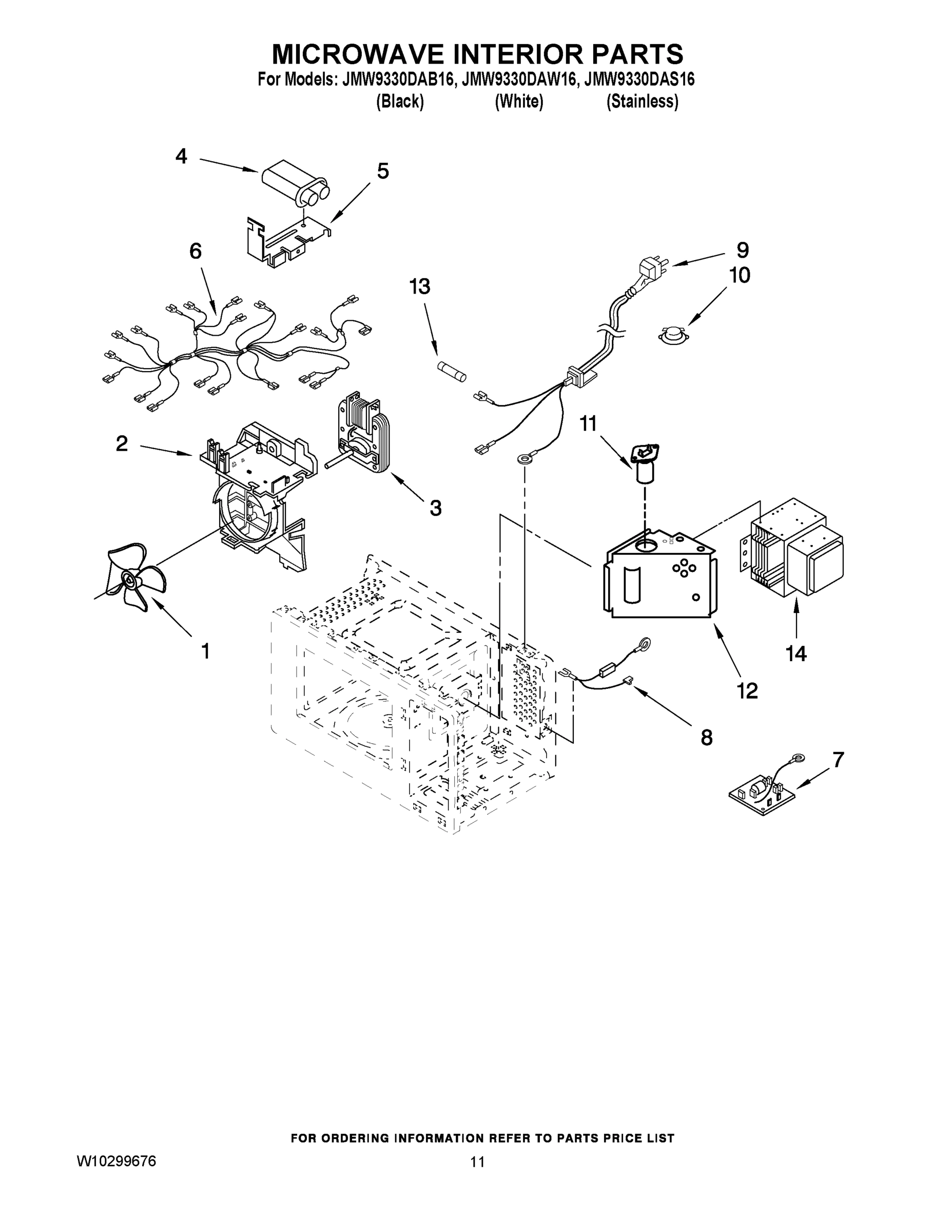 09 - MICROWAVE INTERIOR PARTS
