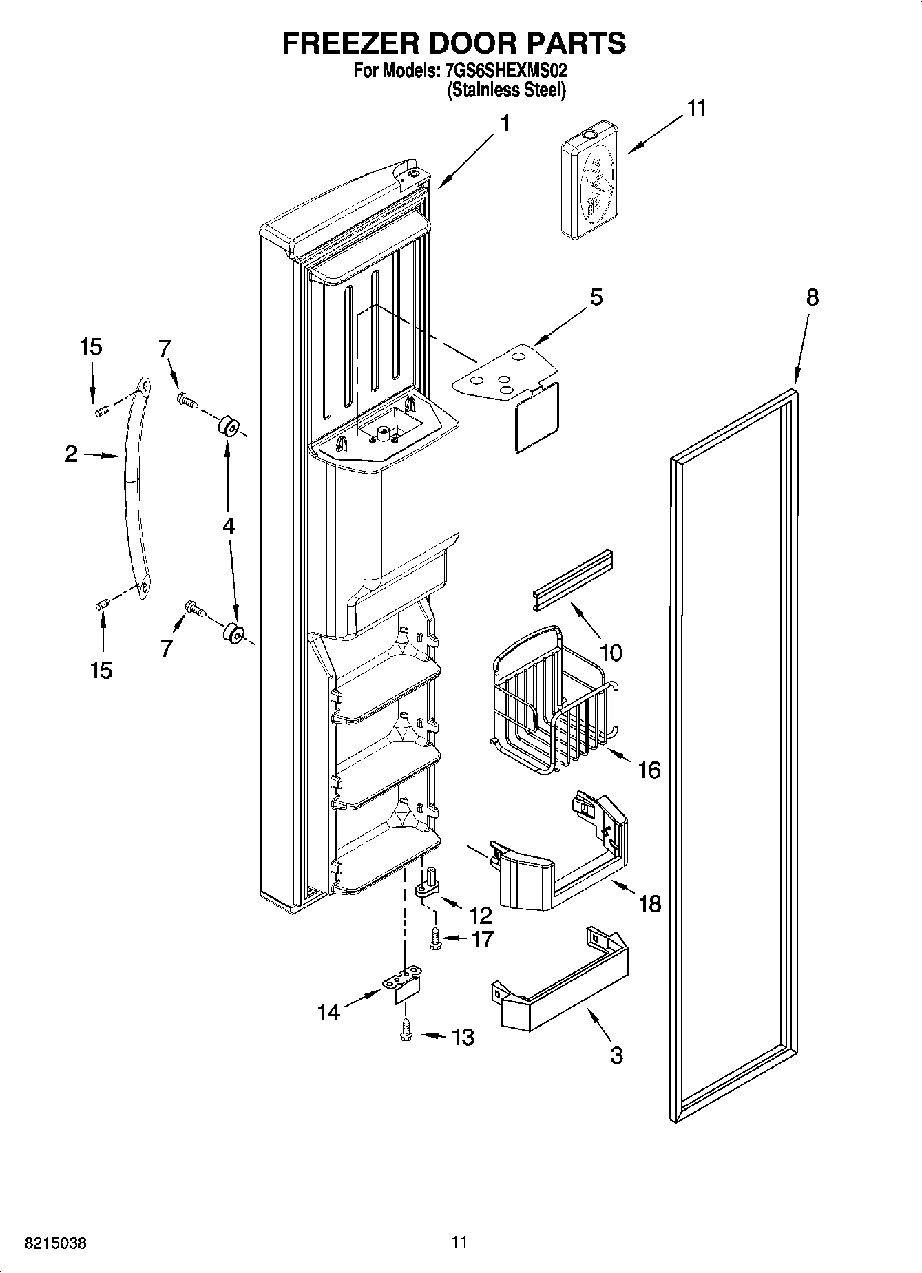 07 - FREEZER DOOR PARTS