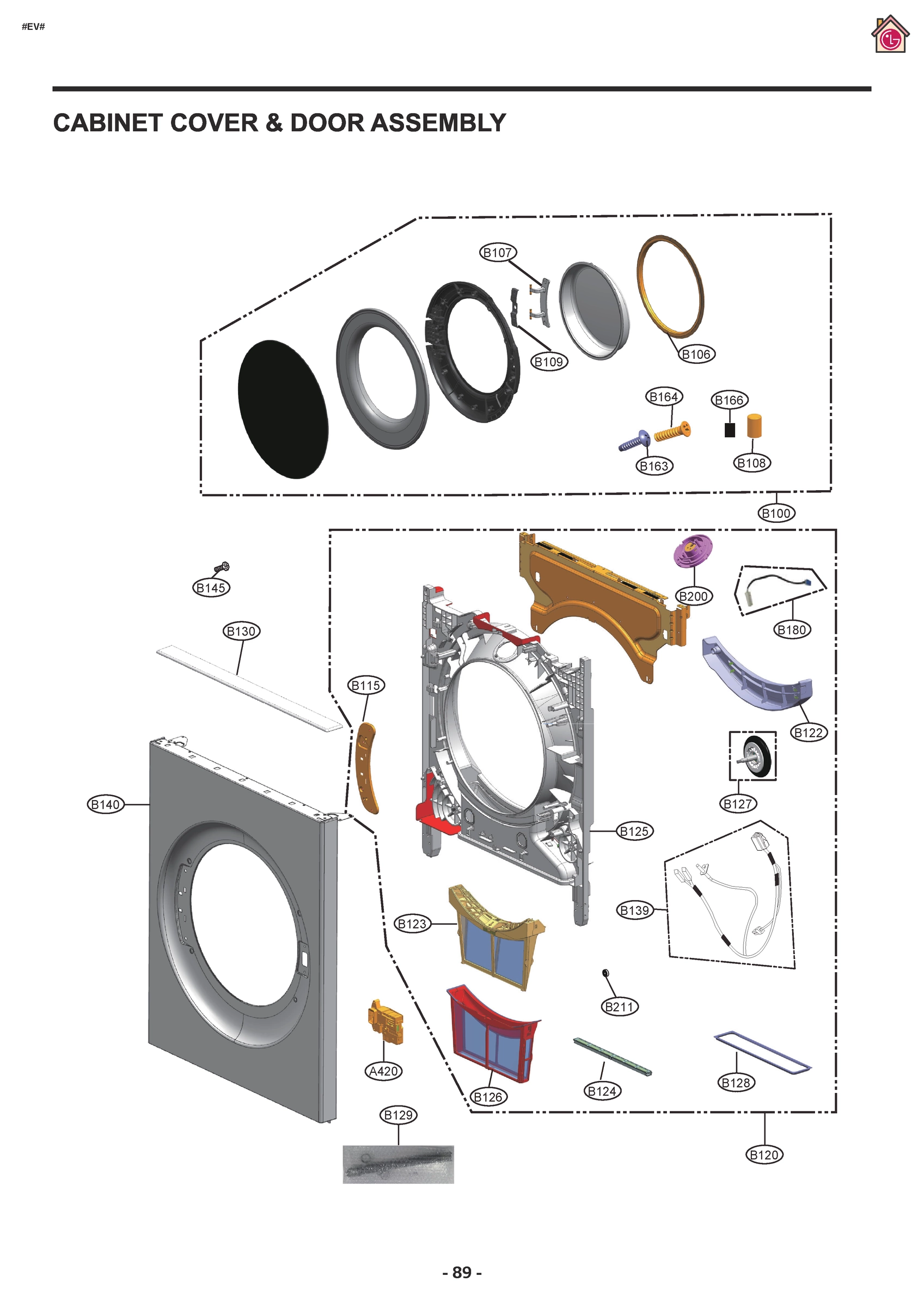 CABINET COVER & DOOR ASSEMBLY