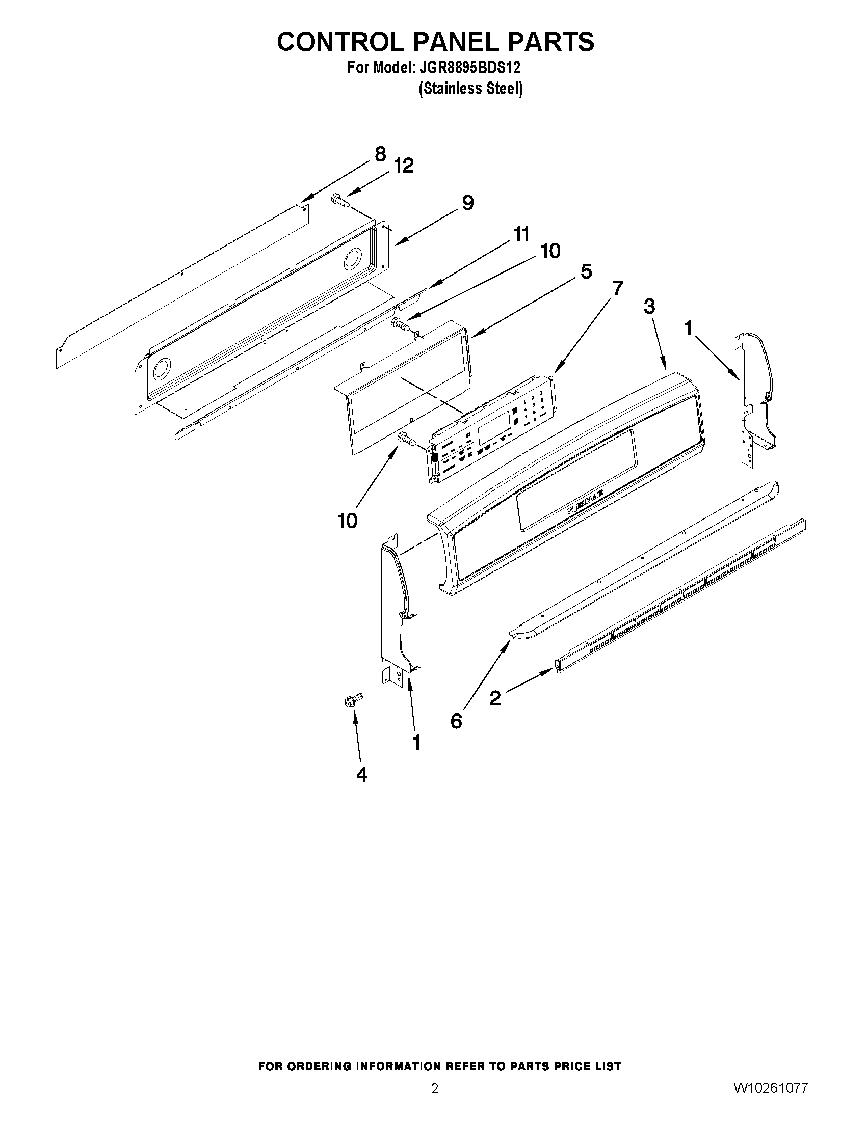02 - CONTROL PANEL PARTS