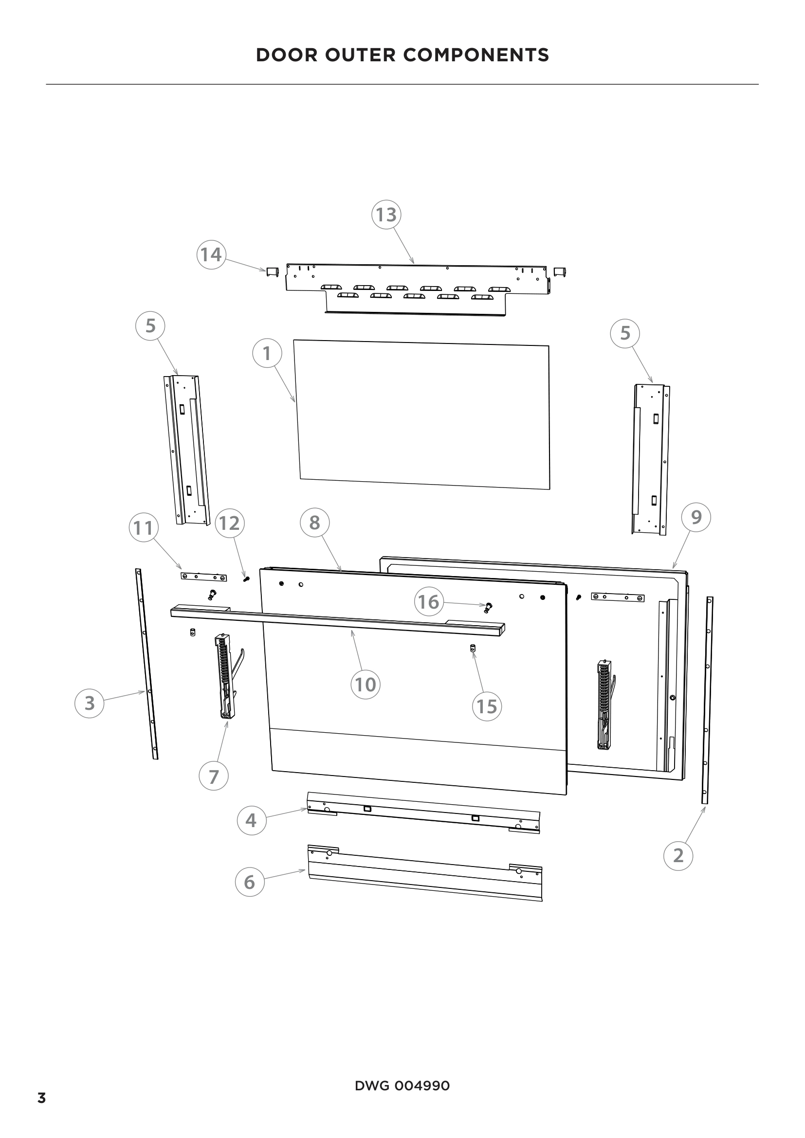 DOOR OUTER COMPONENTS
