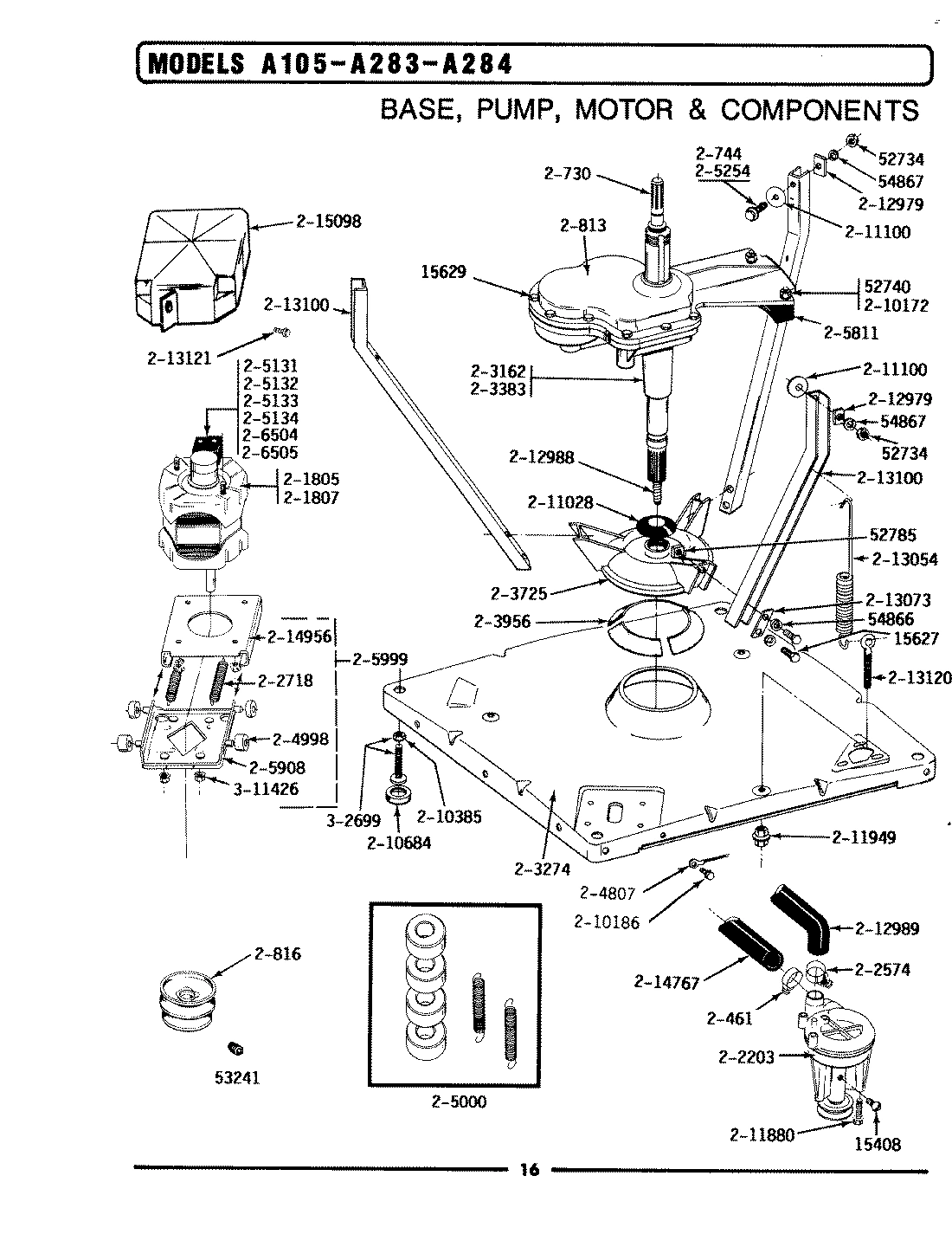 01 - BASE, PUMP, MOTOR & COMPONENTS