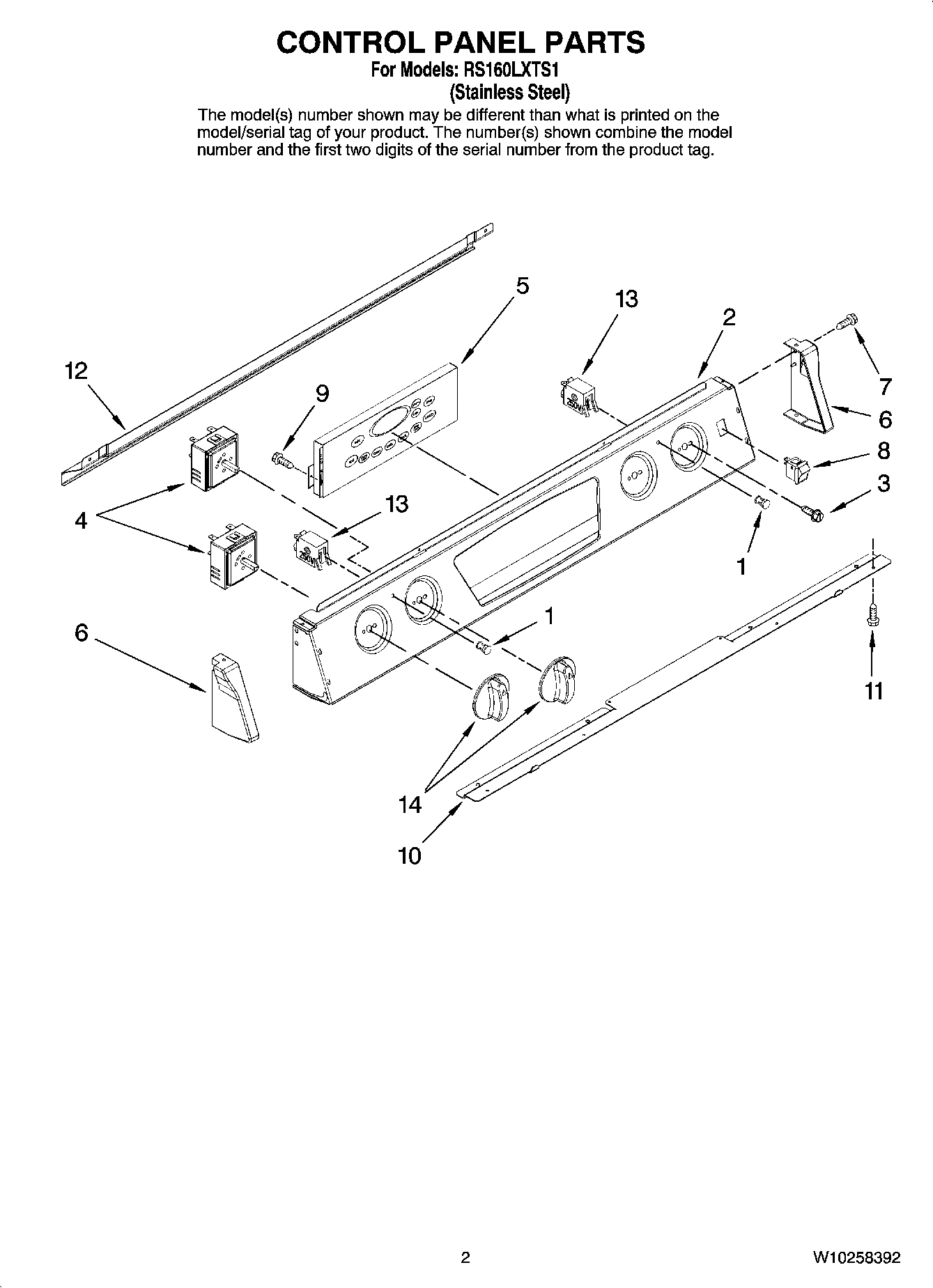 02 - CONTROL PANEL PARTS