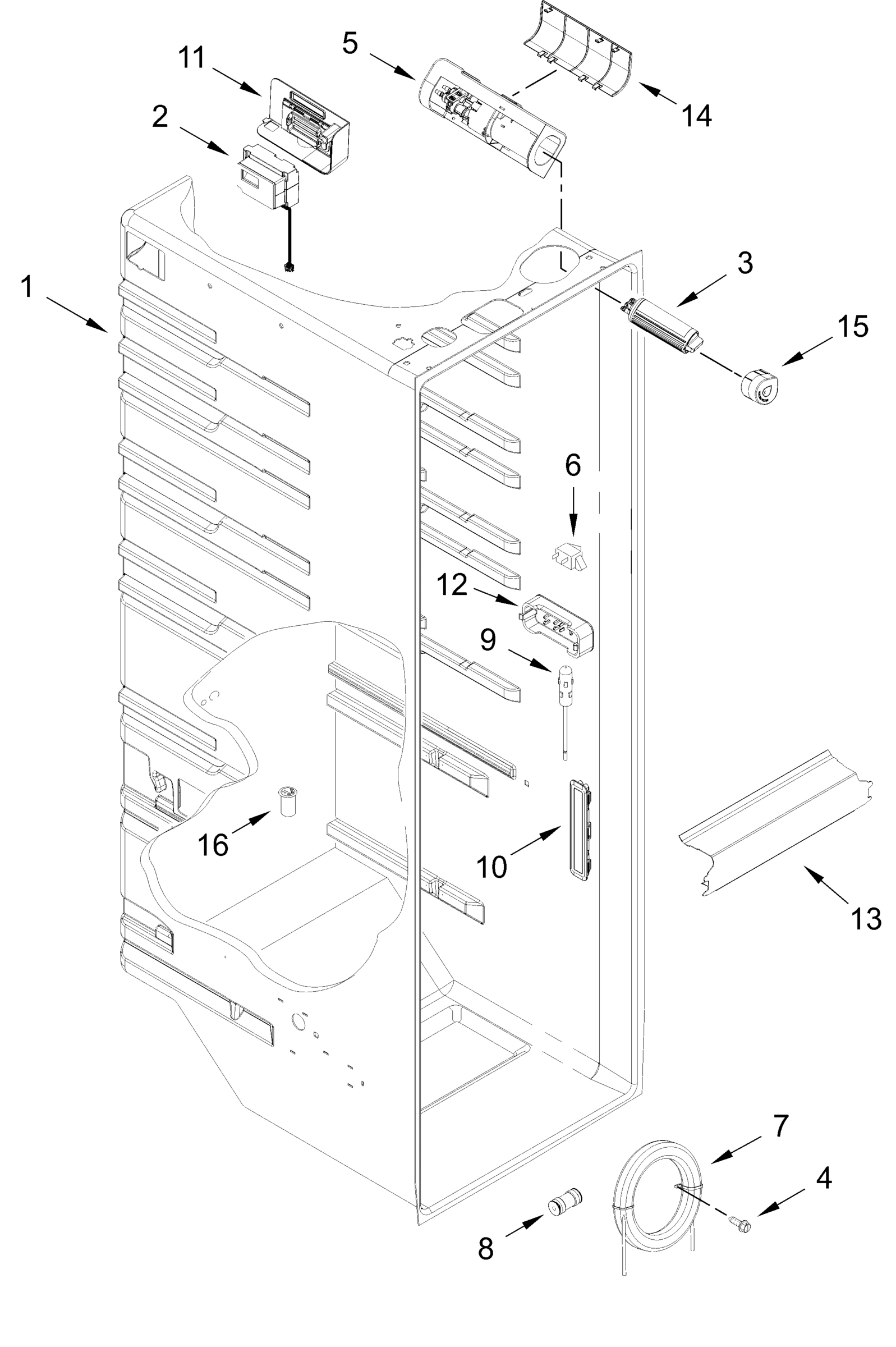 REFRIGERATOR LINER PARTS
