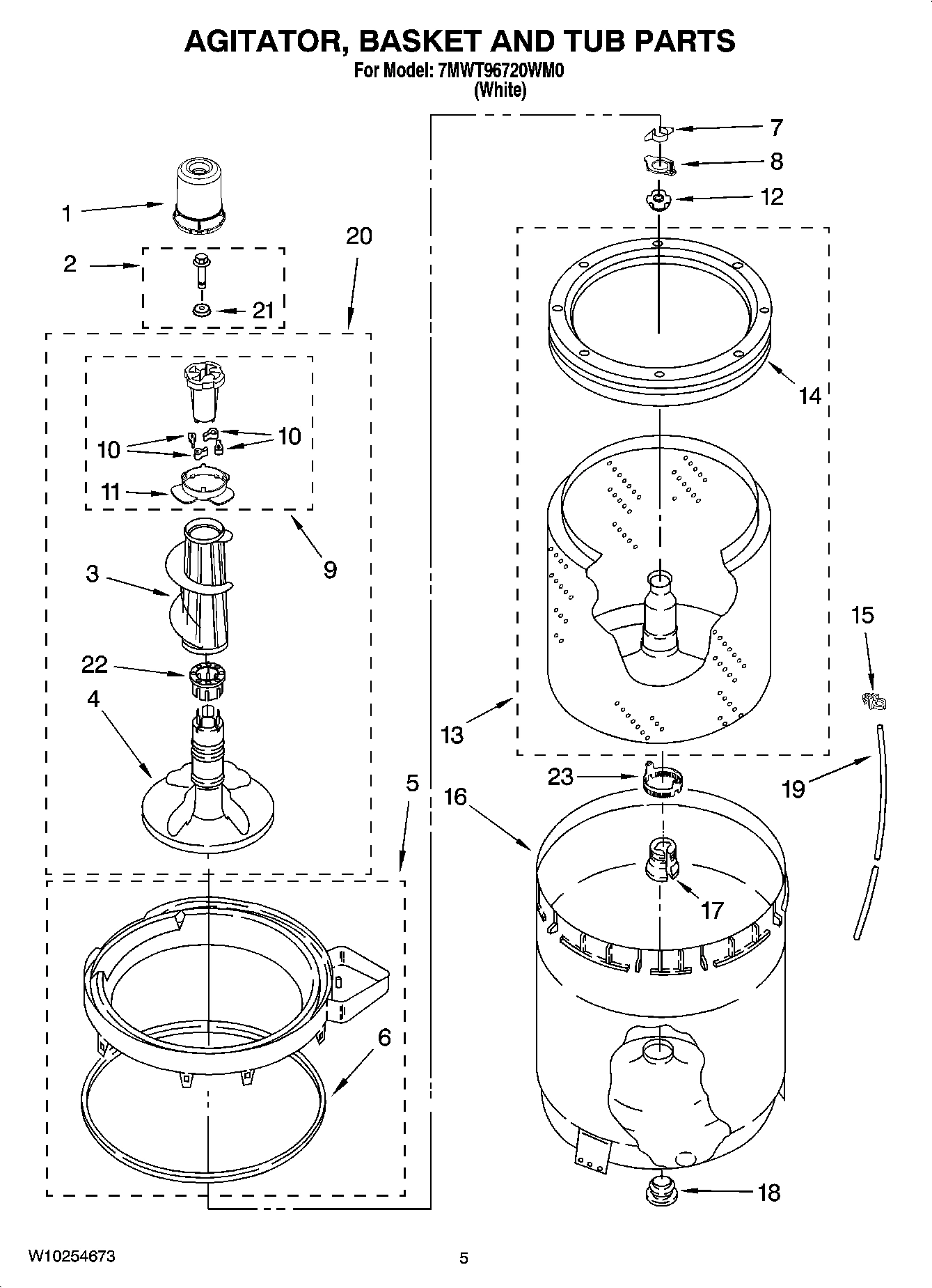 03 - AGITATOR, BASKET AND TUB PARTS