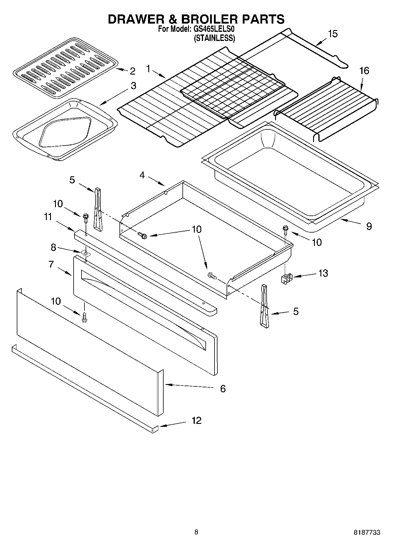 06 - DRAWER & BROILER PARTS, MISCELLANEOUS PARTS