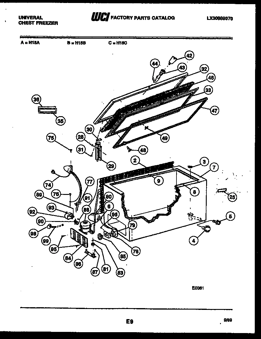 02 - CHEST FREEZER PARTS