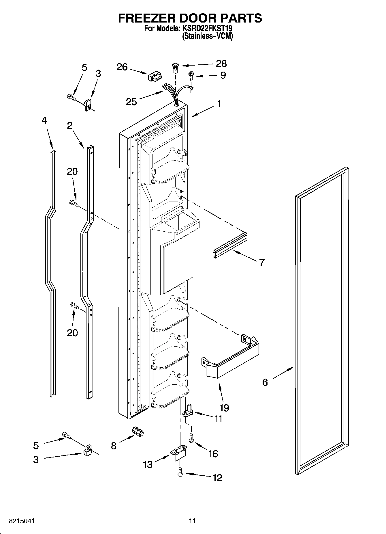 07 - FREEZER DOOR PARTS