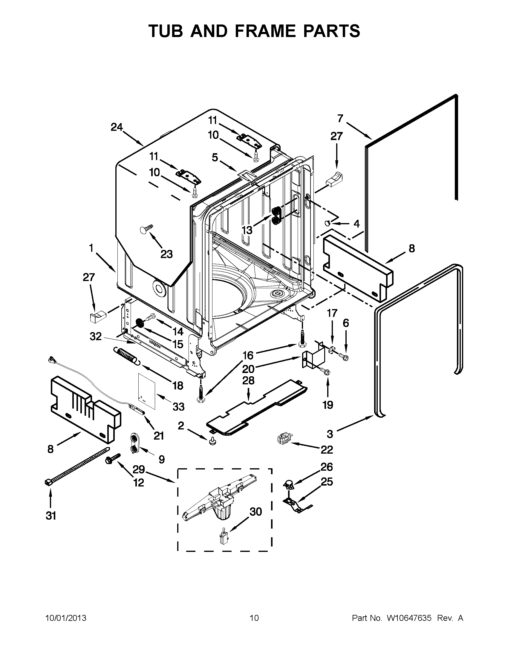 06 - TUB AND FRAME PARTS