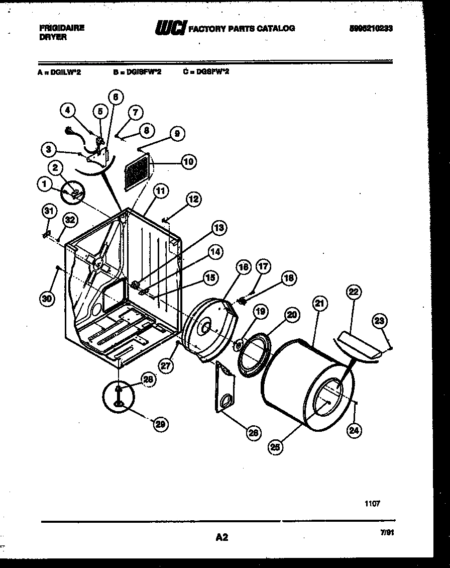 02 - CABINET AND COMPONENT PARTS