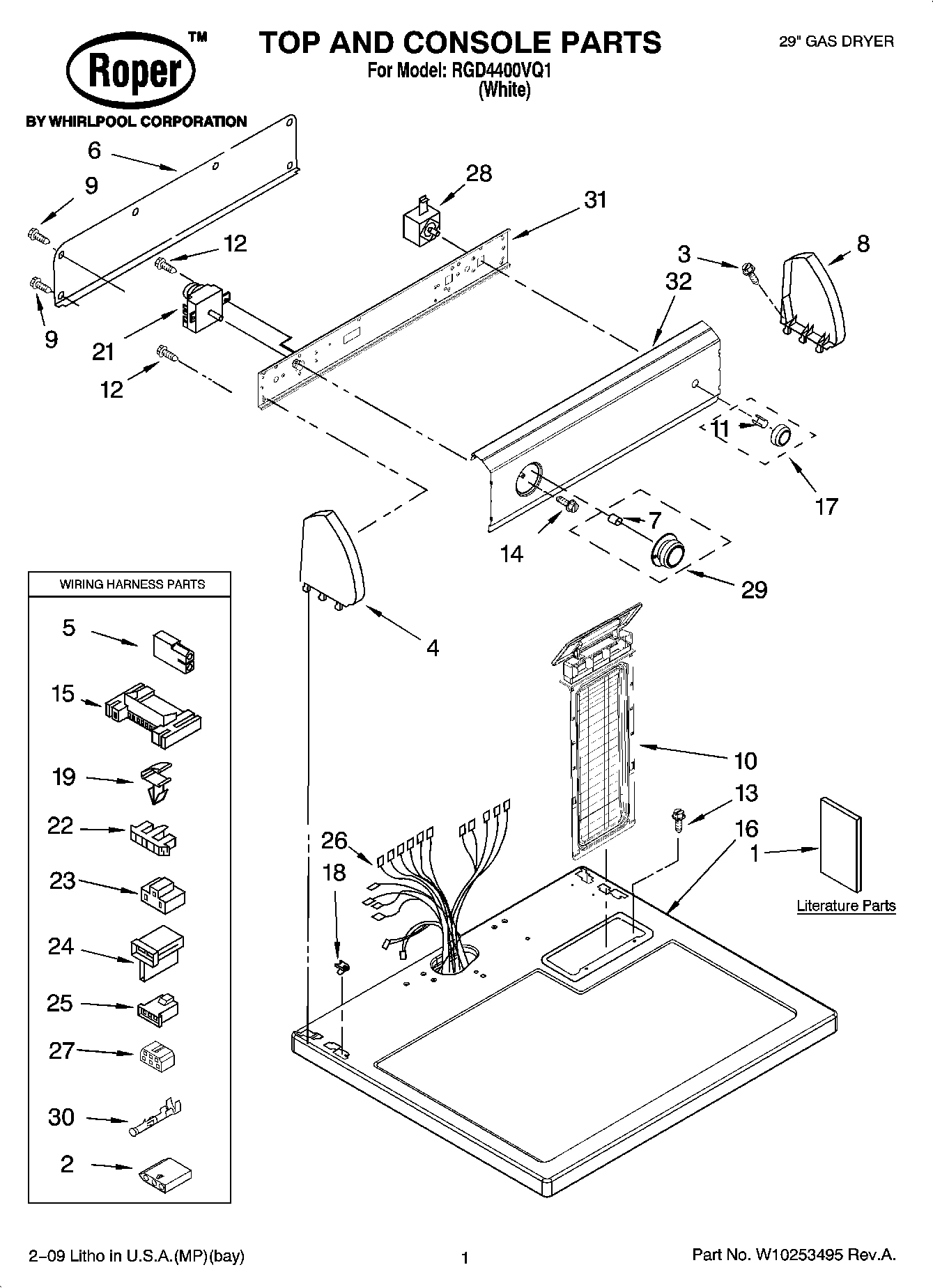 01 - TOP AND CONSOLE PARTS