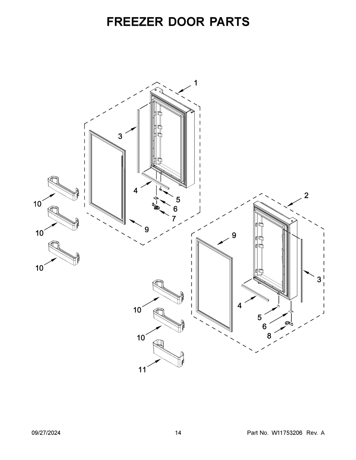 08 - FREEZER DOOR PARTS