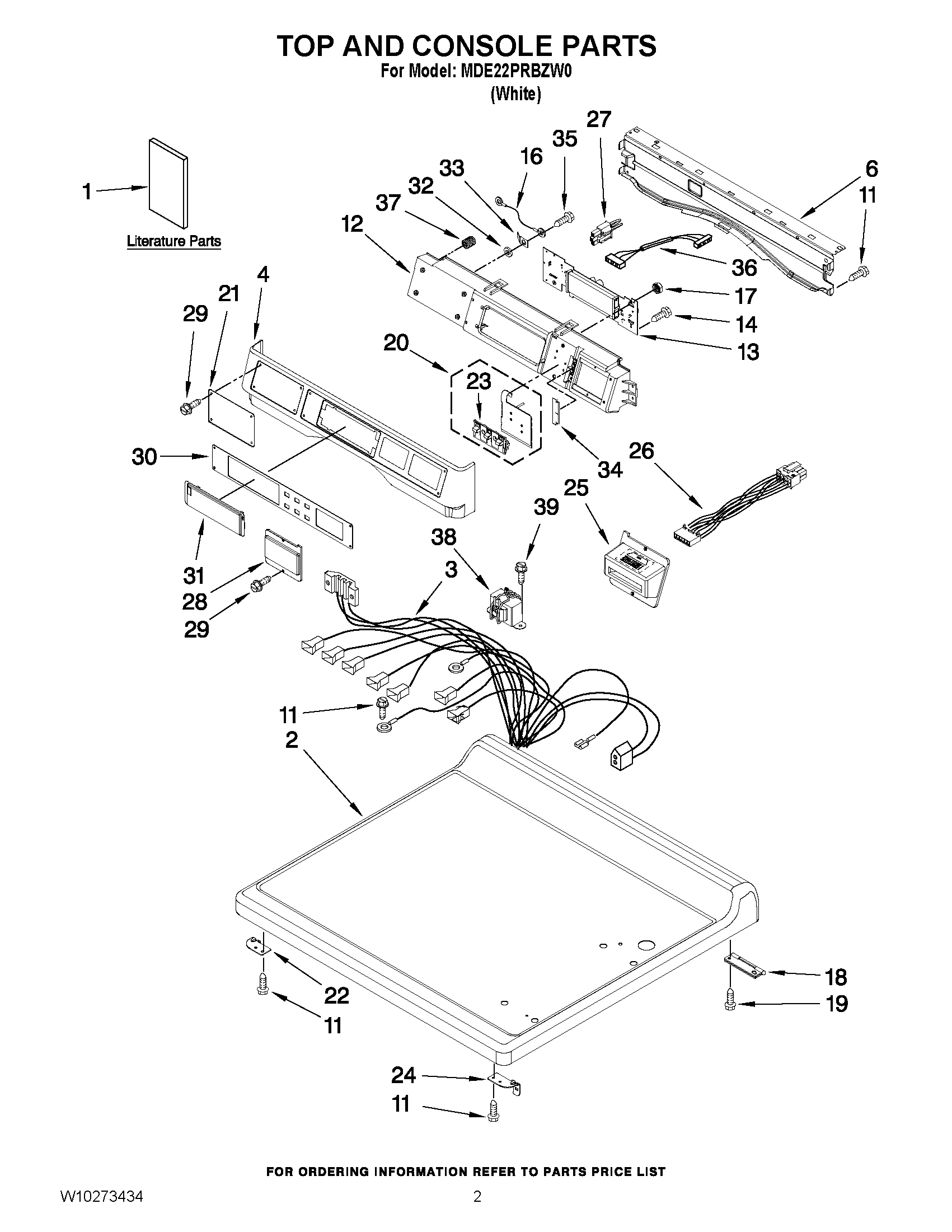 01 - TOP AND CONSOLE PARTS