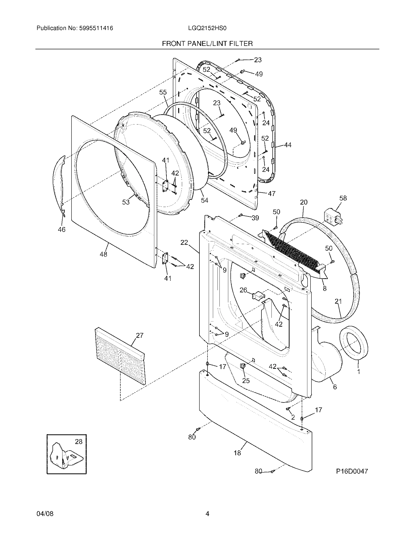 05 - FRONT PANEL/LINT FILTER