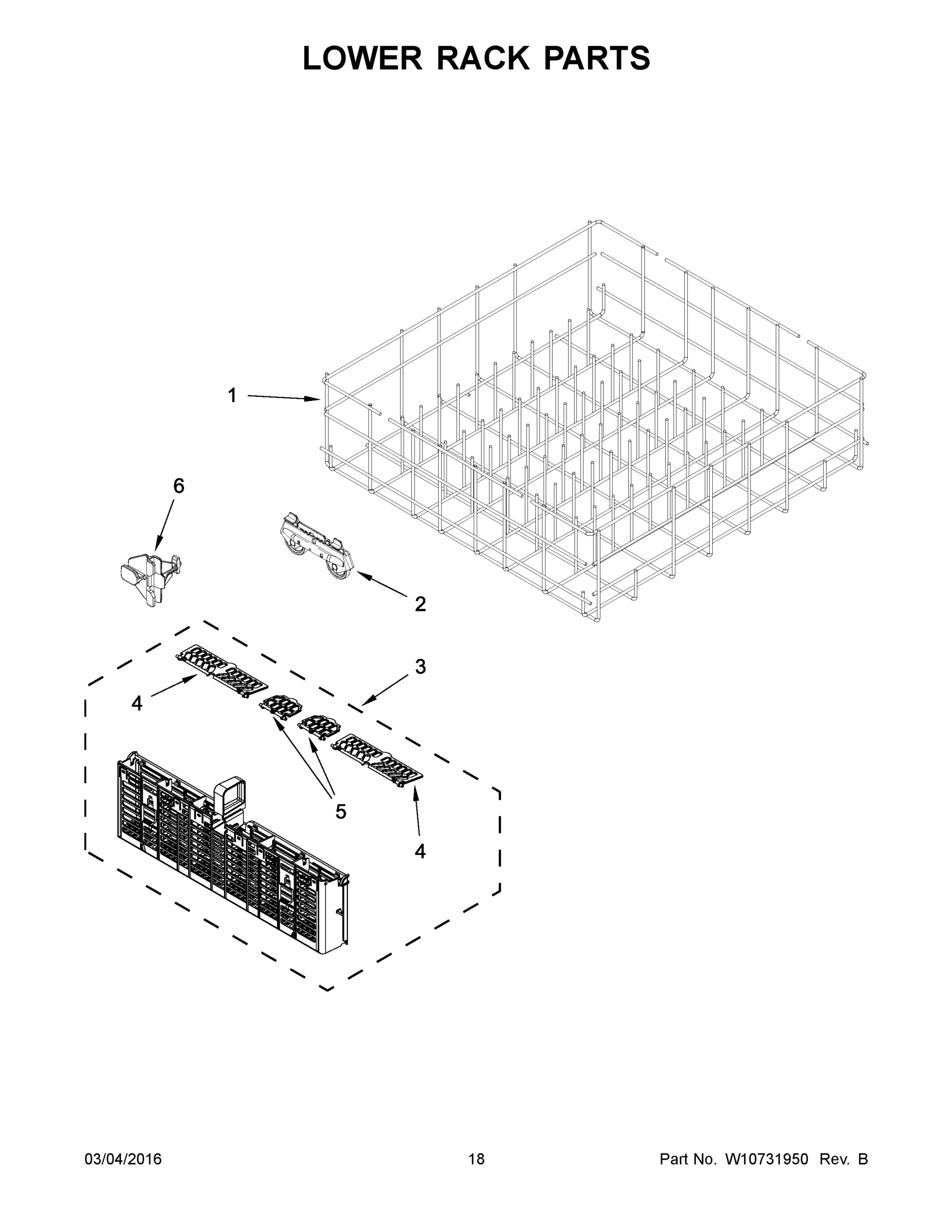 10 - LOWER RACK PARTS
