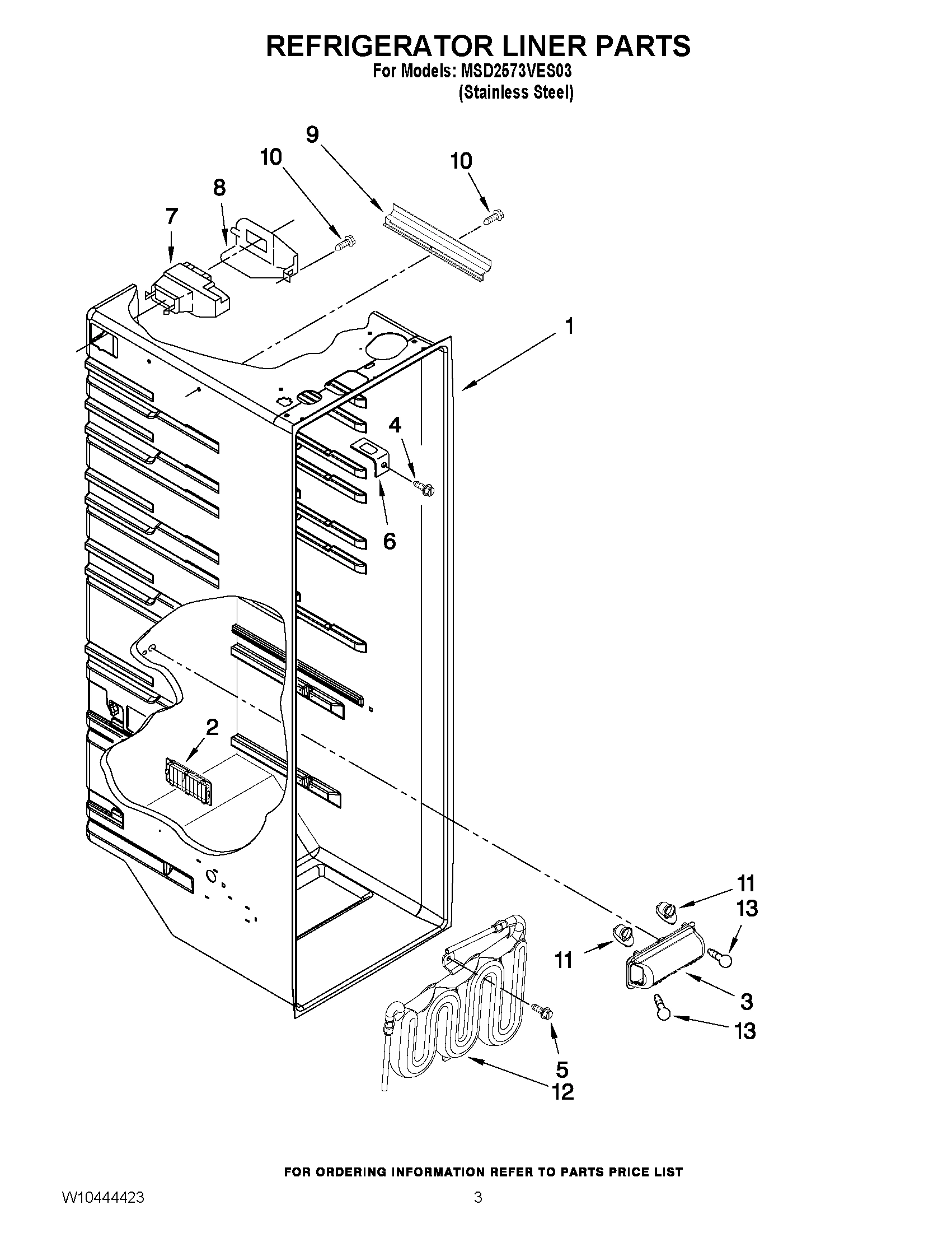 02 - REFRIGERATOR LINER PARTS
