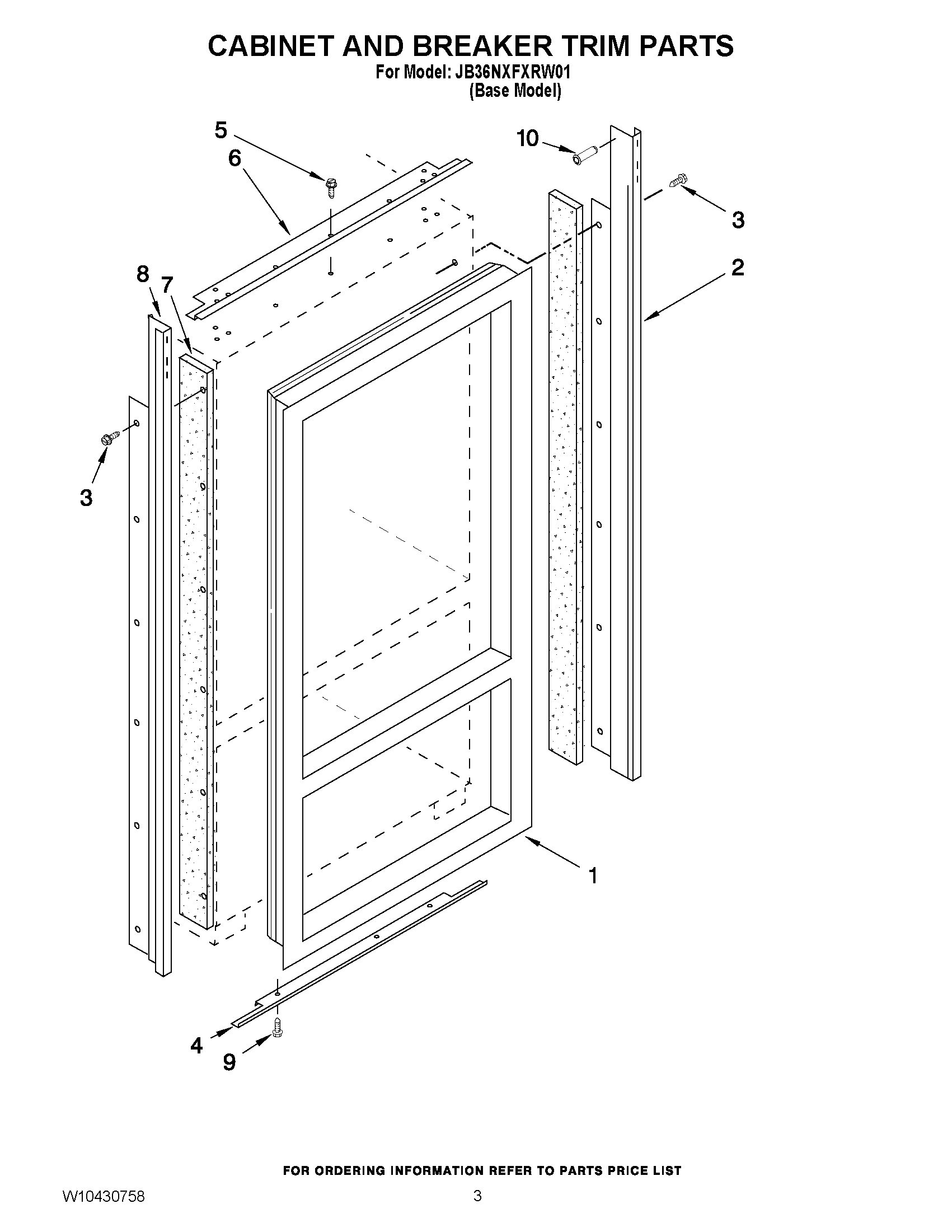 02 - CABINET AND BREAKER TRIM PARTS