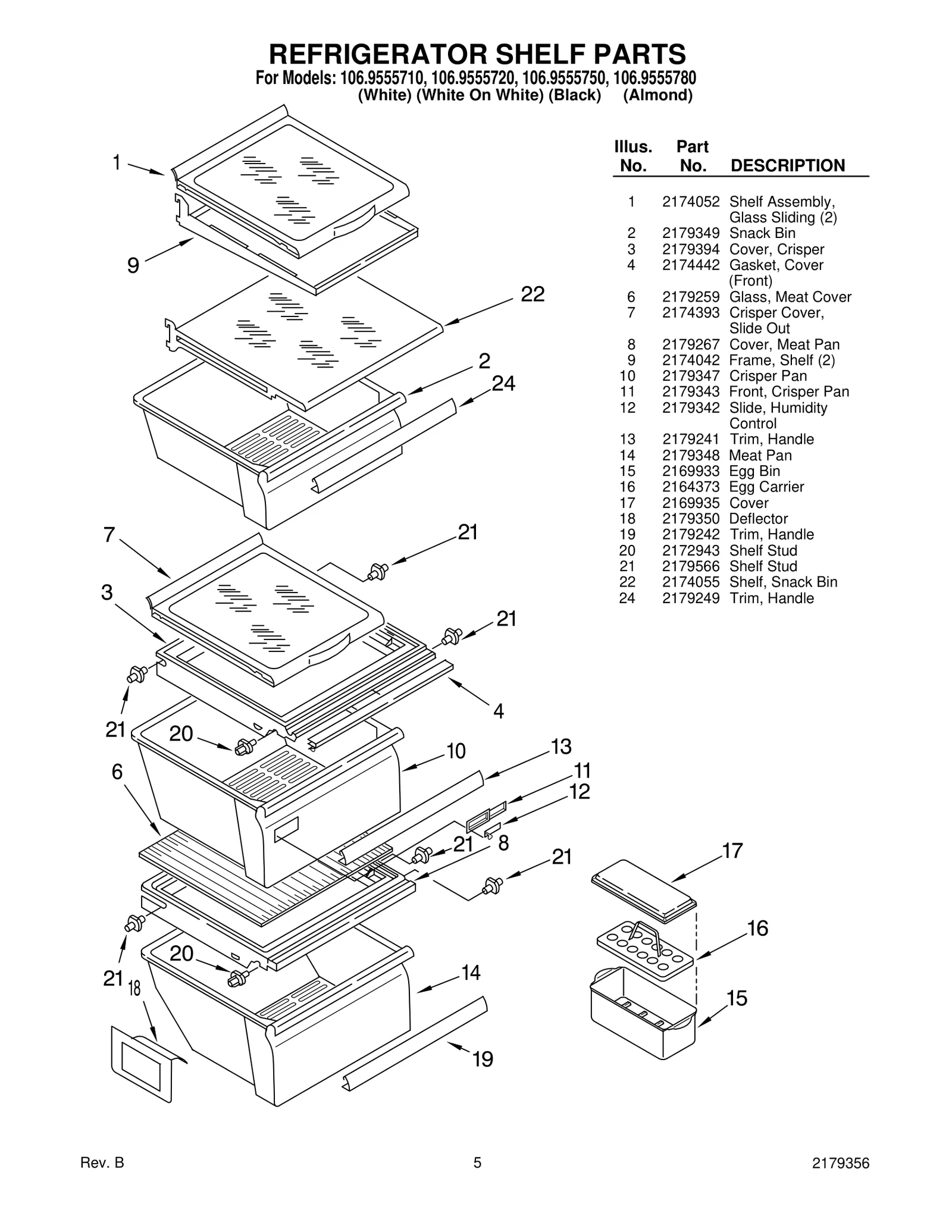 REFRIGERATOR SHELF PARTS