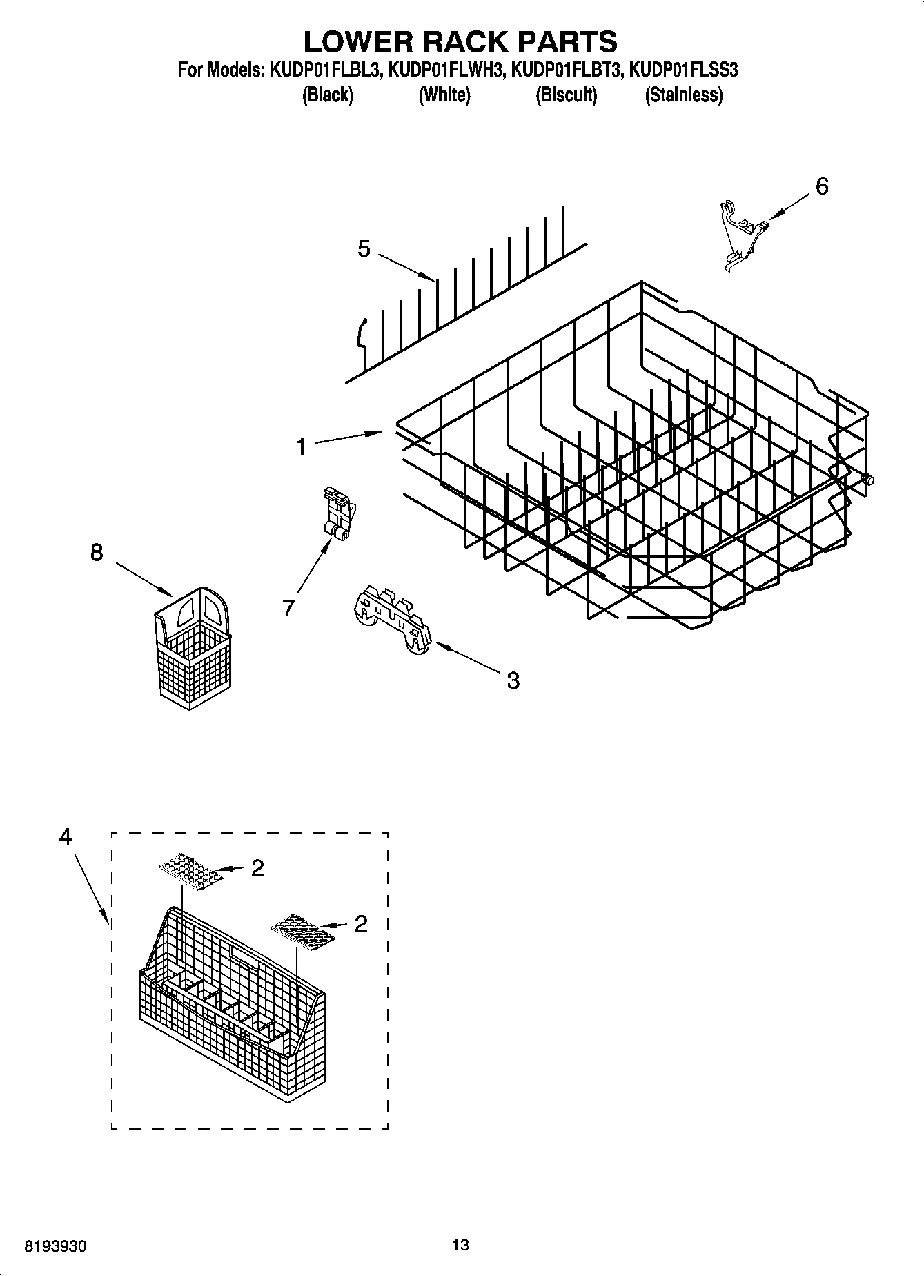 10 - LOWER RACK PARTS