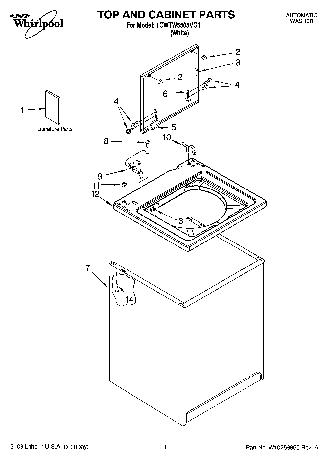 01 - TOP AND CABINET PARTS
