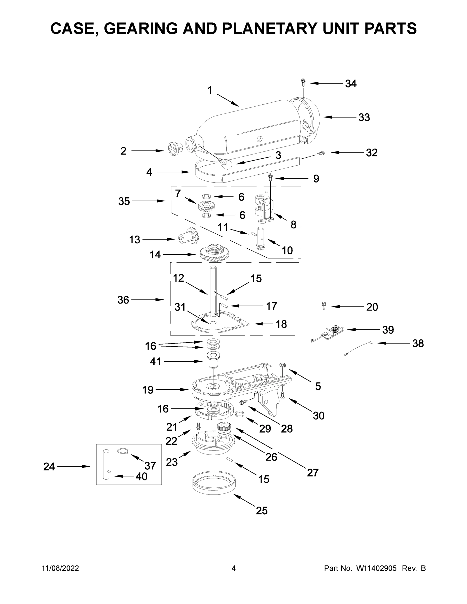 03 - CASE, GEARING AND PLANETARY UNIT PARTS