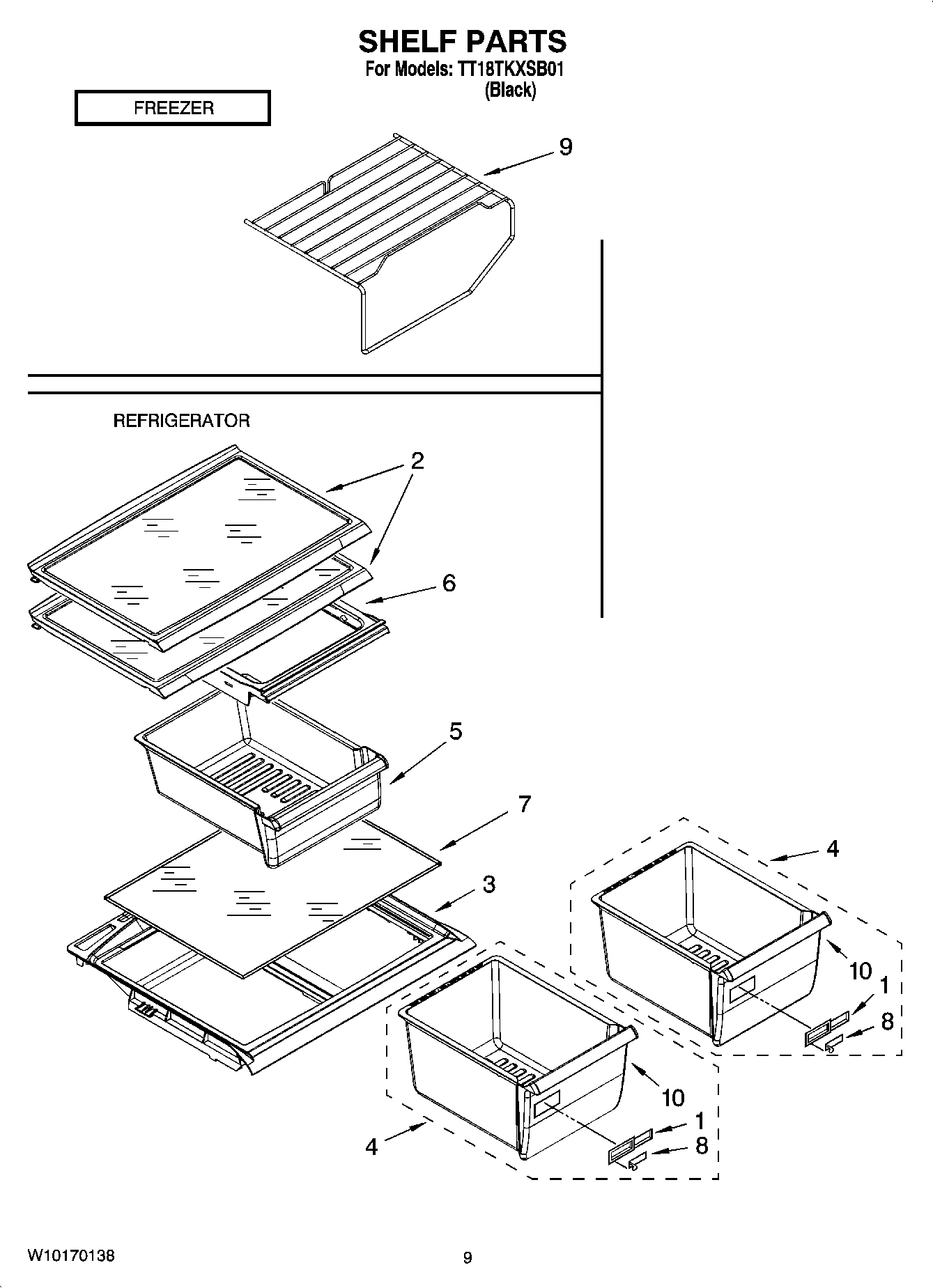 05 - SHELF PARTS, OPTIONAL PARTS (NOT INCLUDED)
