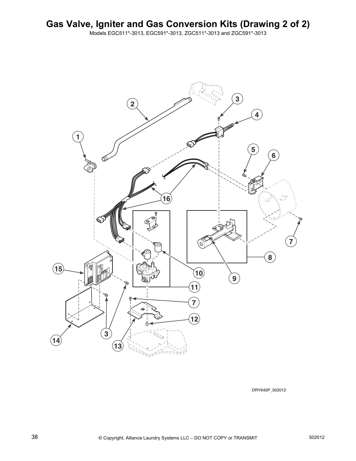 Gas Valve, Igniter and Gas Conversion Kits (Drawing 2 of 2)
