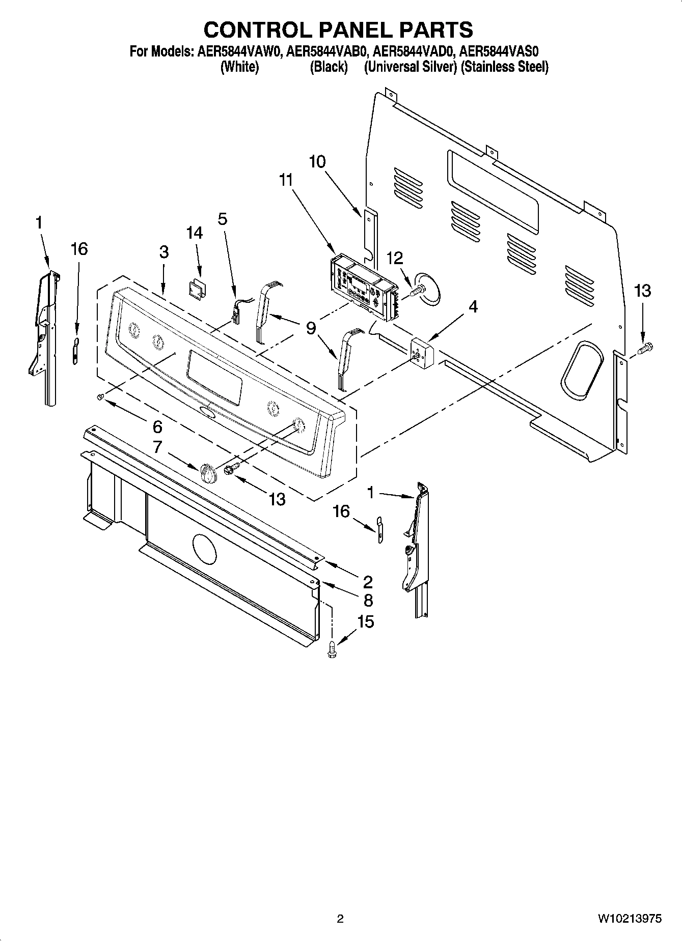 02 - CONTROL PANEL PARTS