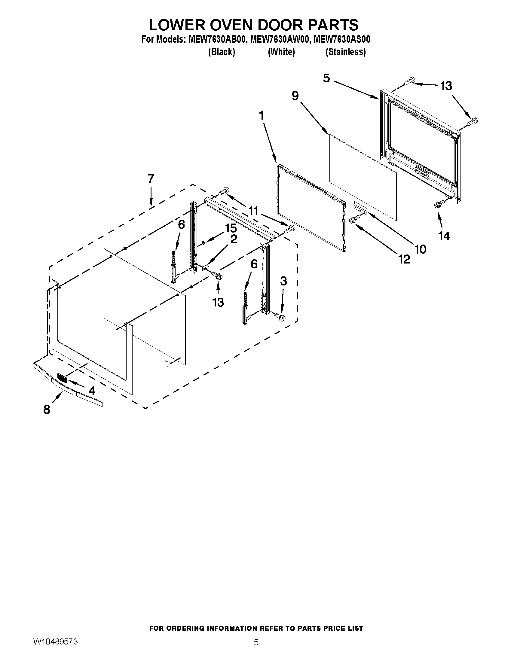 03 - LOWER OVEN DOOR PARTS