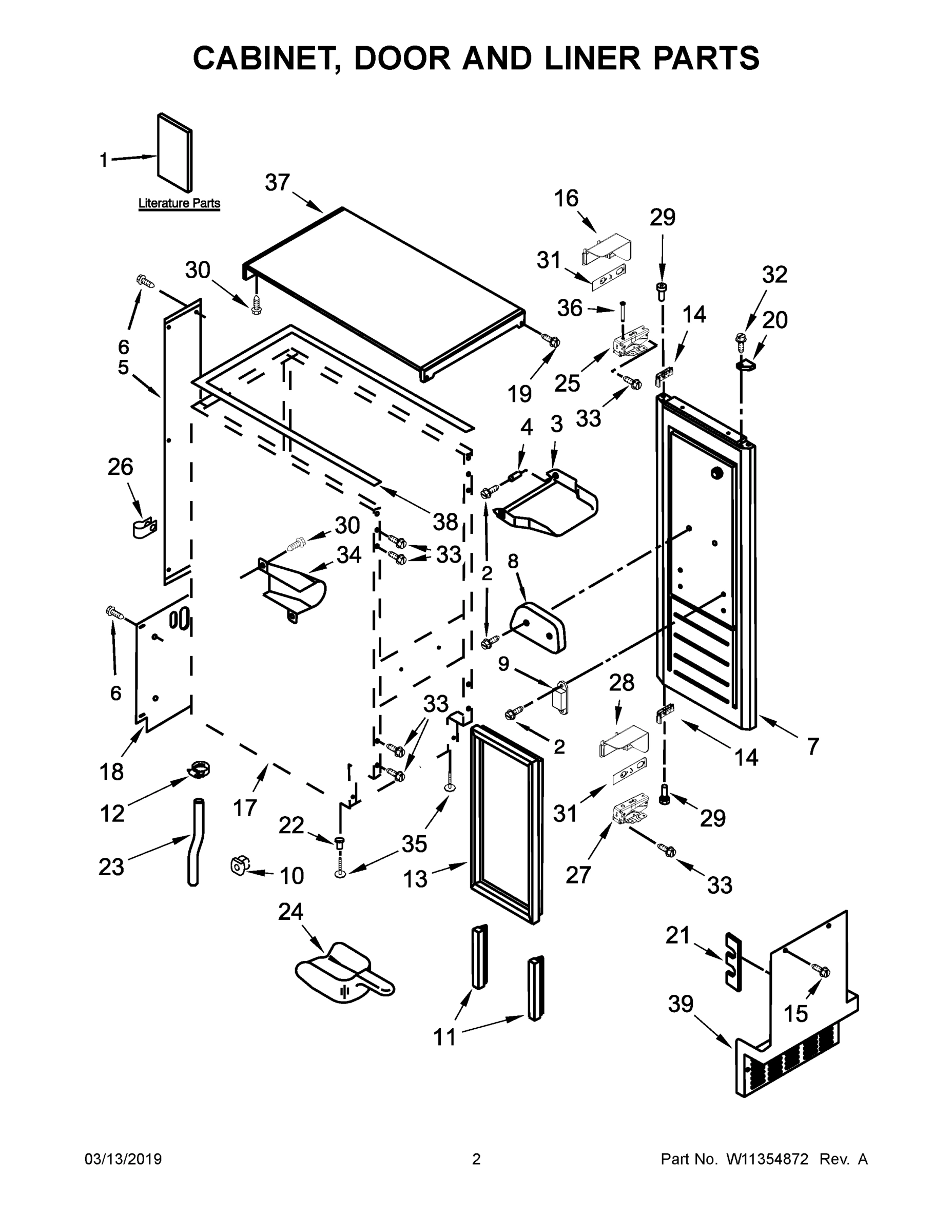 02 - CABINET, DOOR AND LINER PARTS