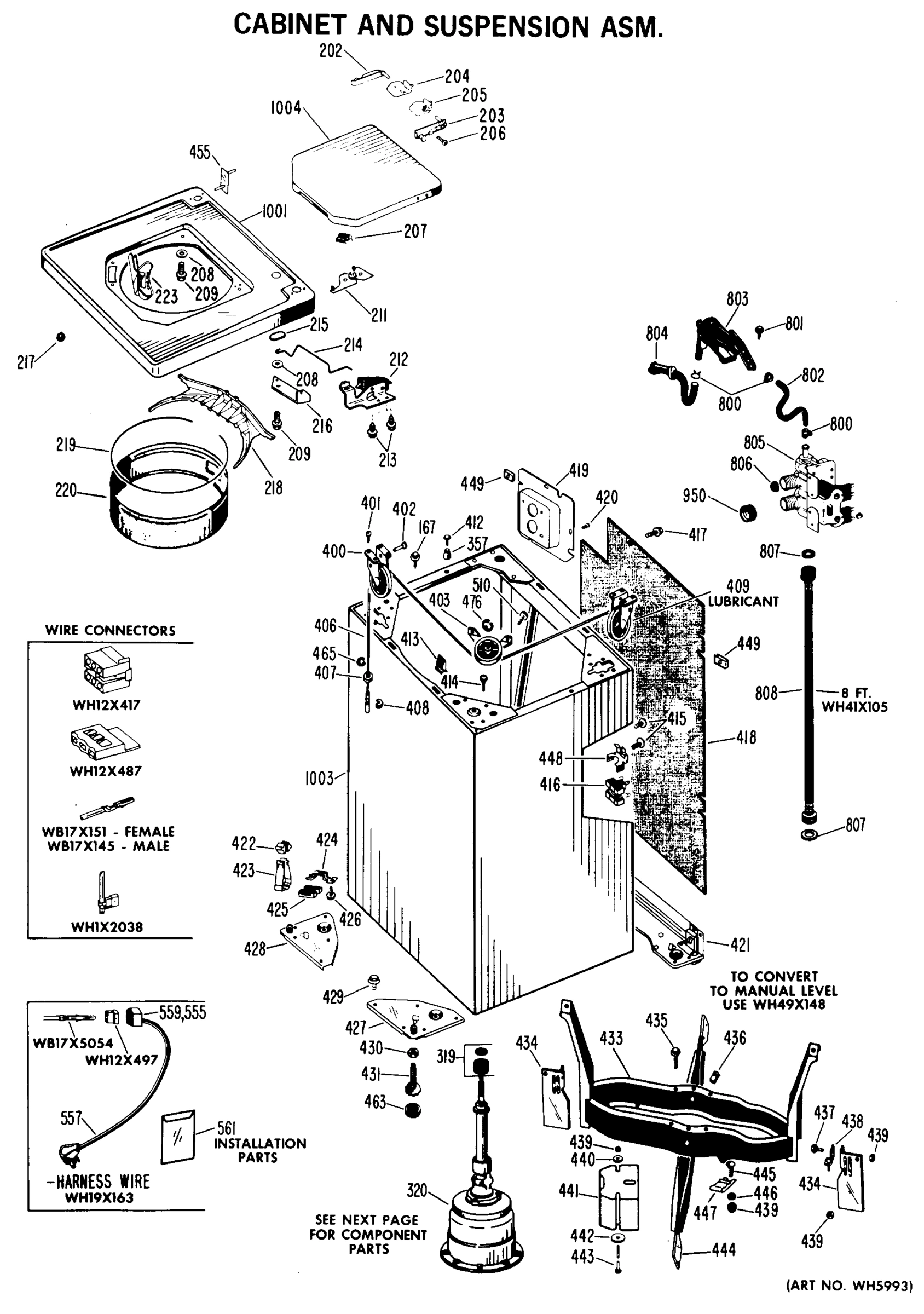 CABINET AND SUSPENSION ASM.