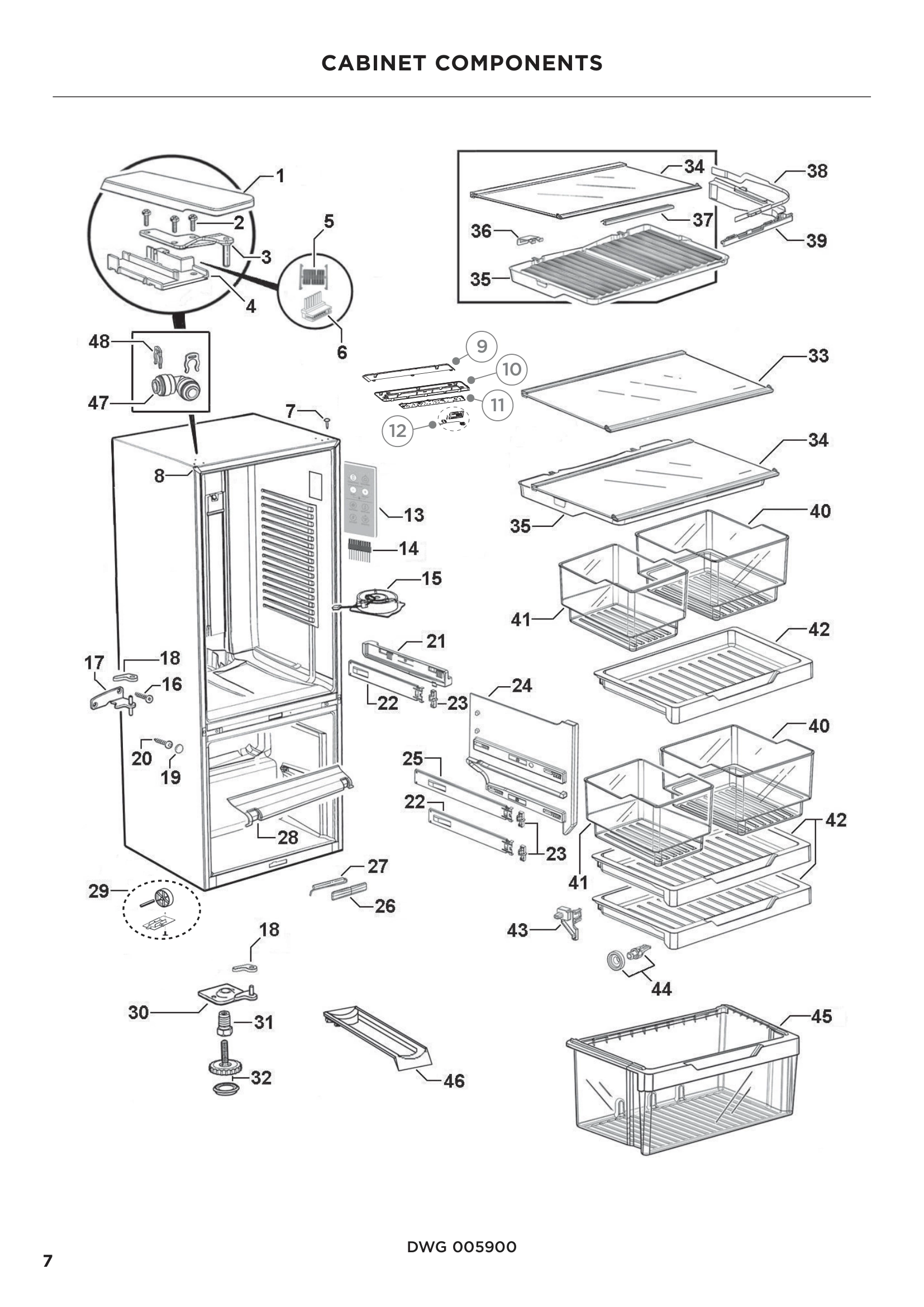 CABINET COMPONENTS