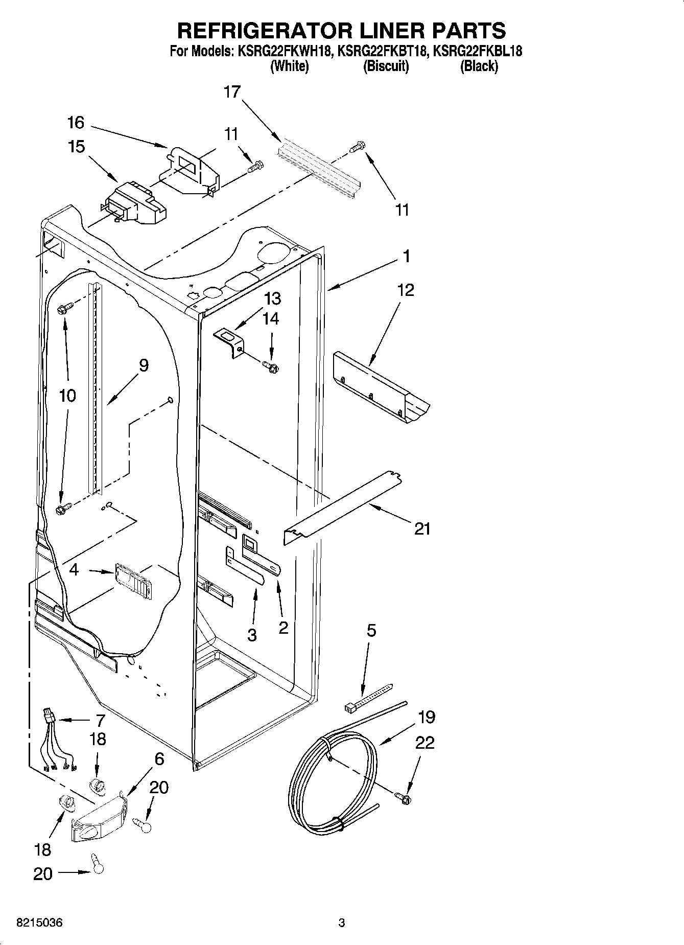 02 - REFRIGERATOR LINER PARTS