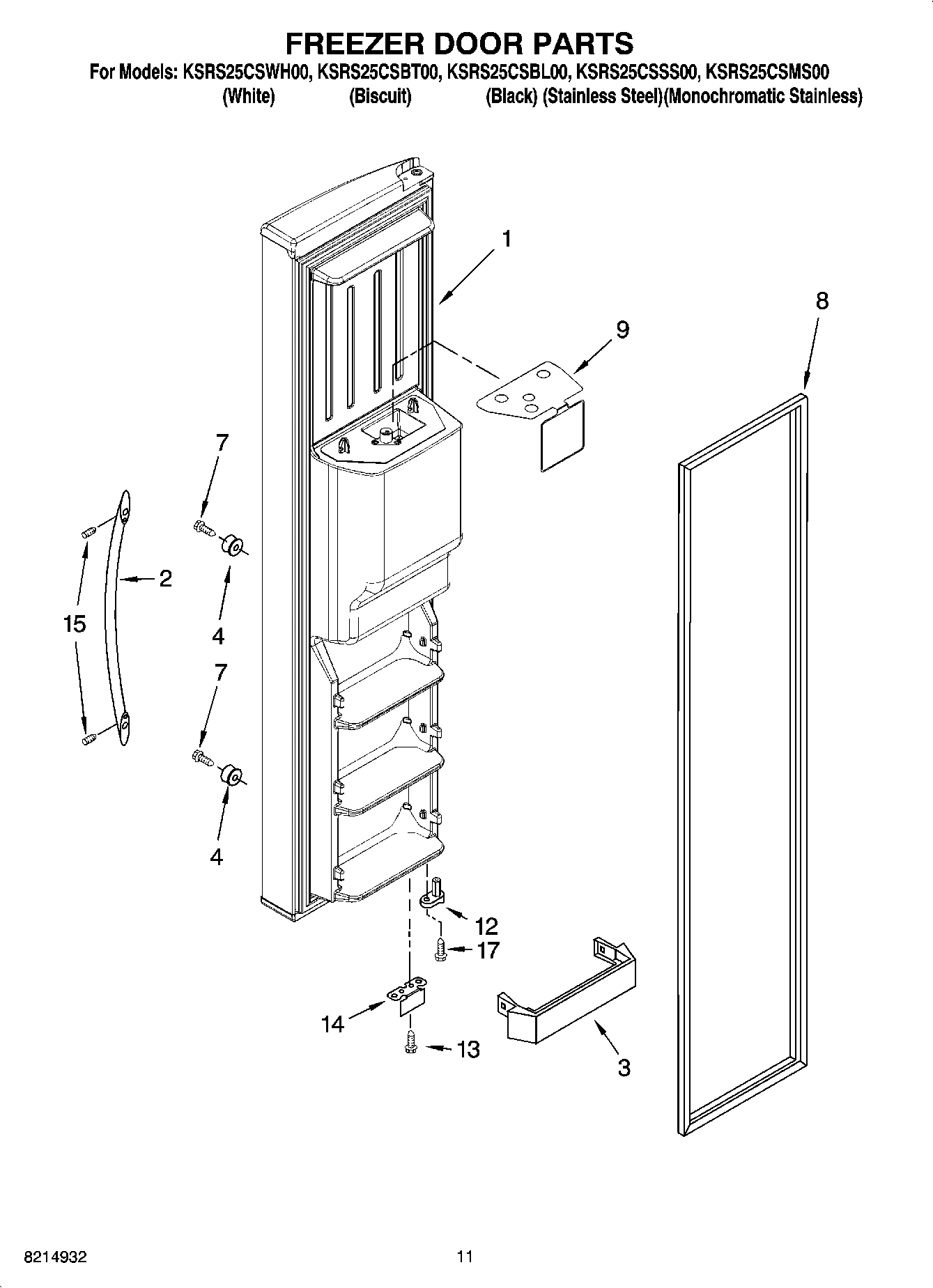 07 - FREEZER DOOR PARTS
