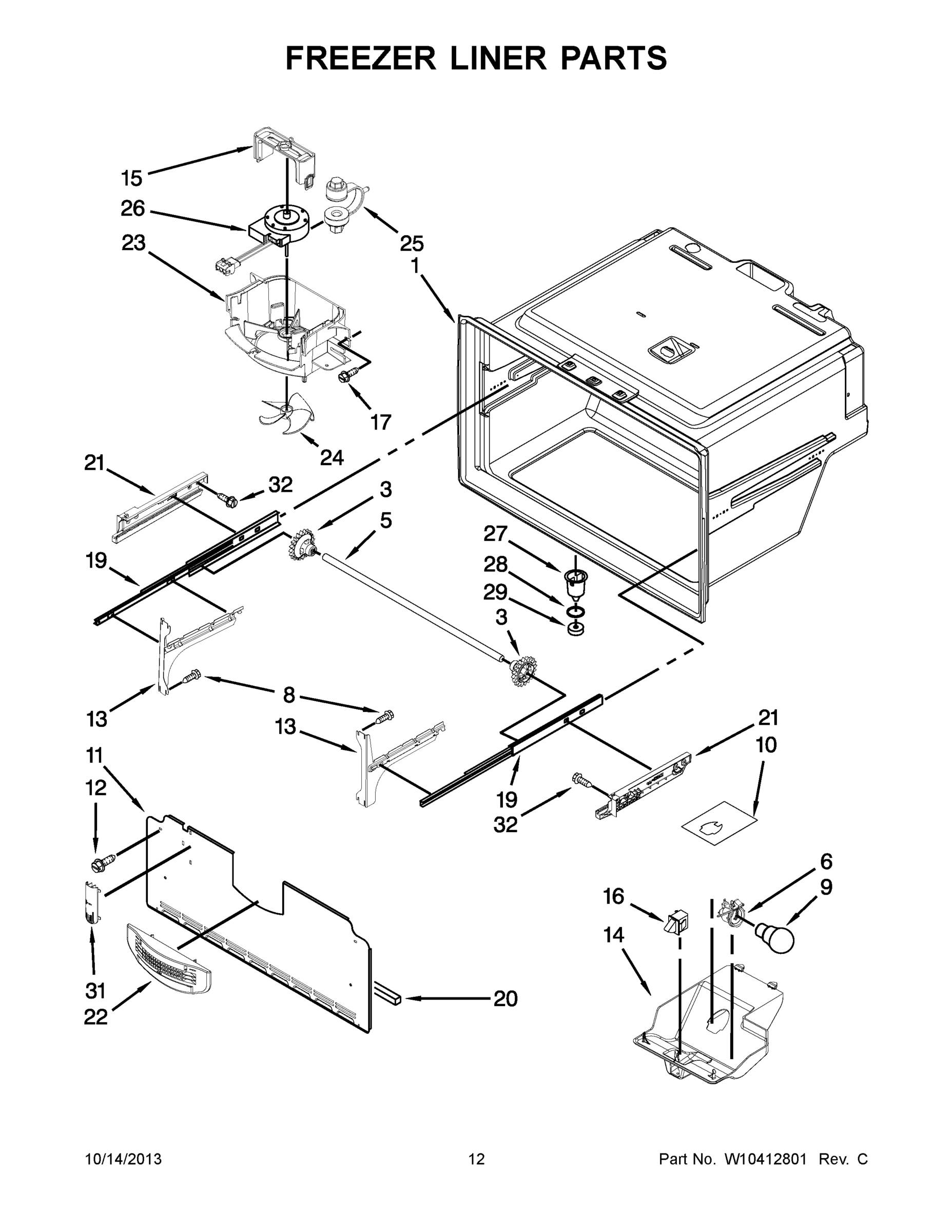 07 - FREEZER LINER PARTS