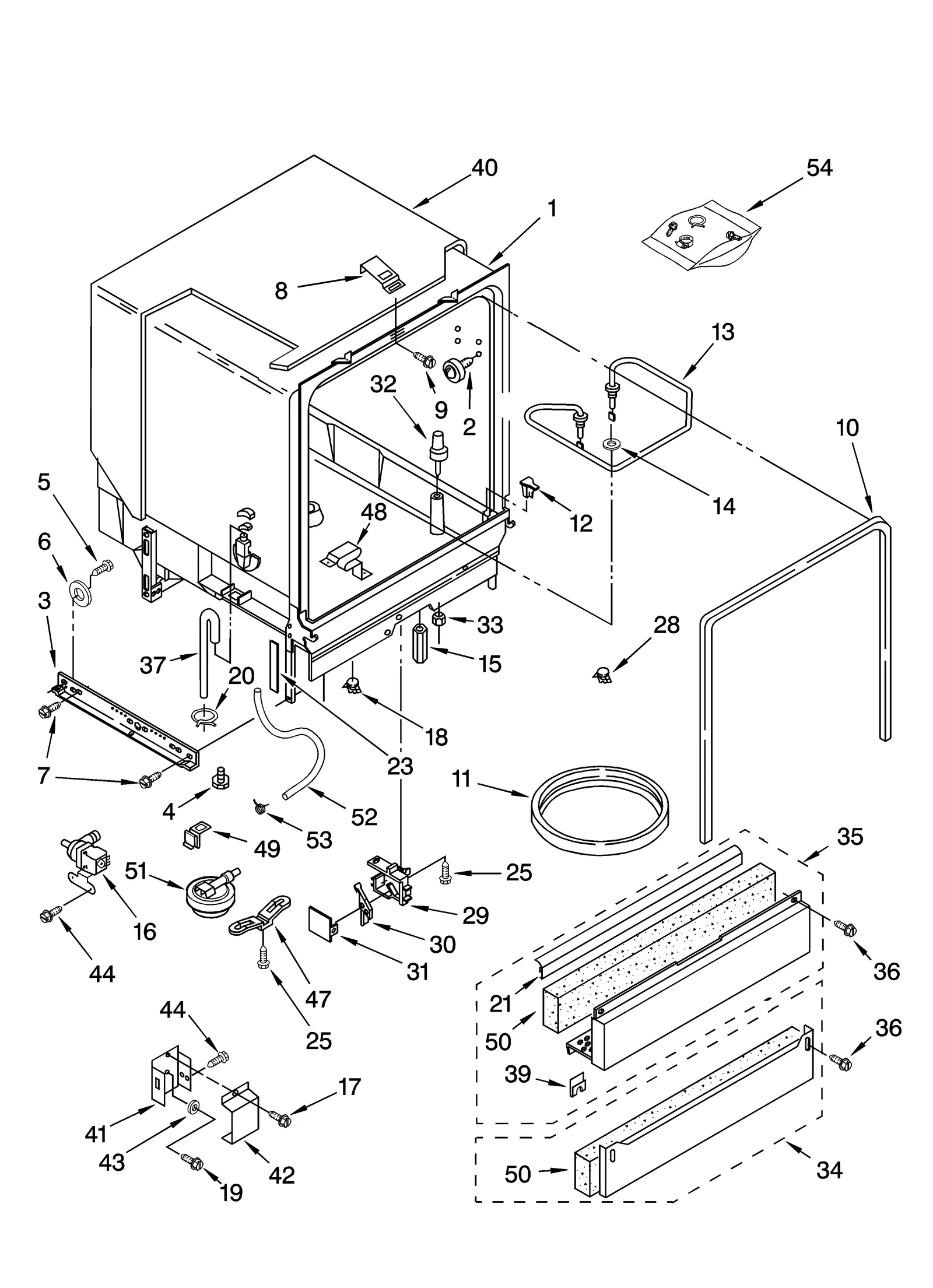 TUB ASSEMBLY PARTS