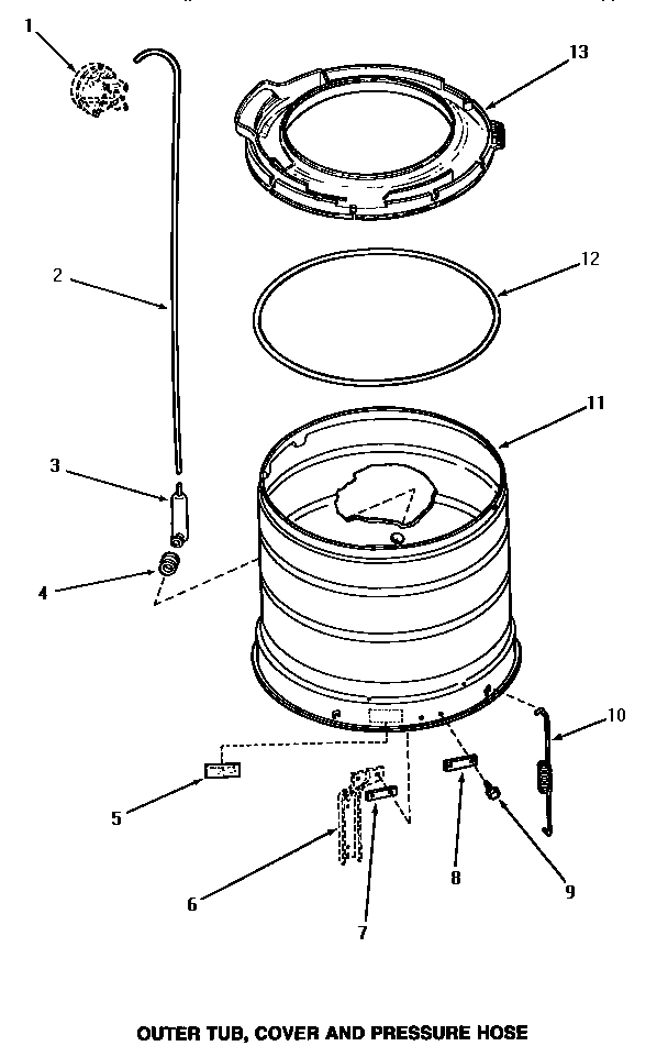 15 - OUTER TUB, COVER & PRESSURE HOSE